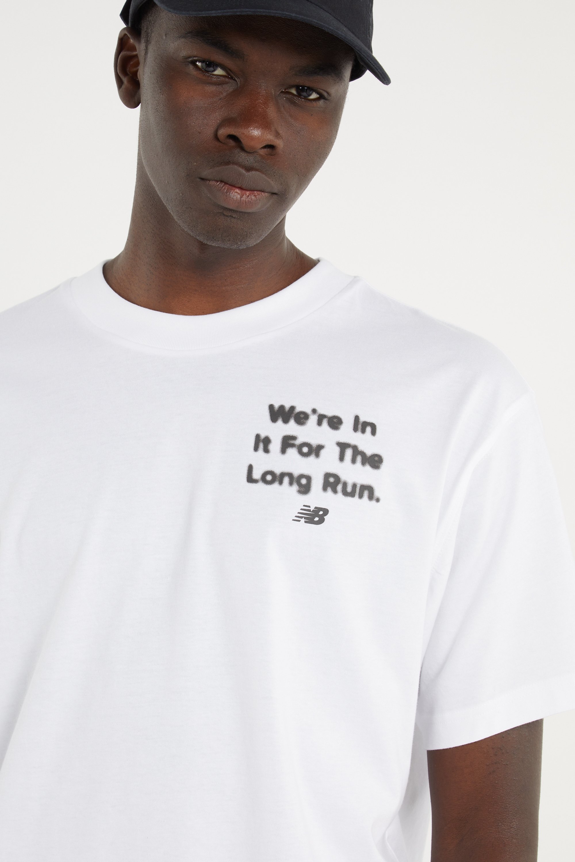 Regular-fit round-neck cotton T-shirt | White NEW BALANCE Men