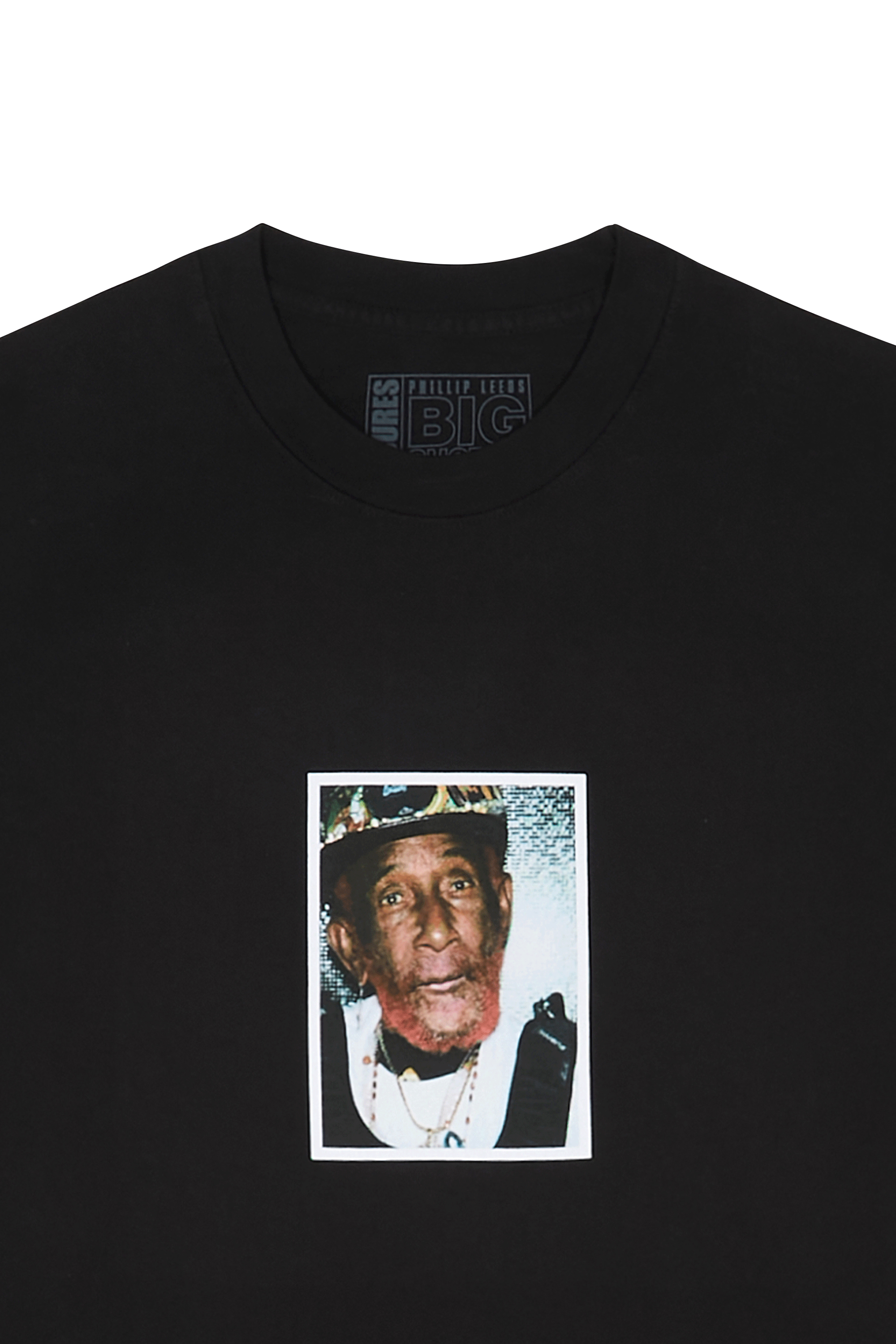 Regular-fit round-neck cotton T-shirt Black