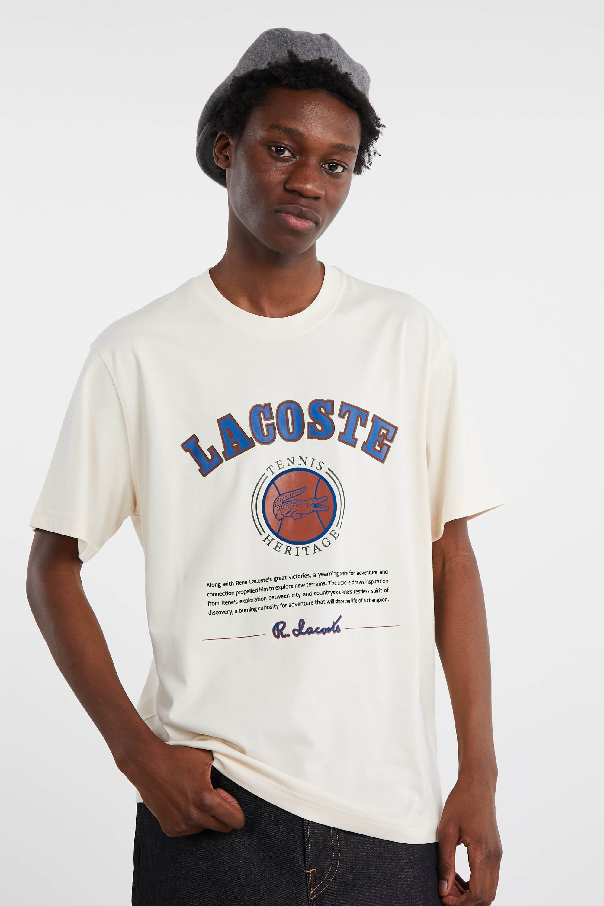 T-shirt | Beige by LACOSTE T-shirt Beige