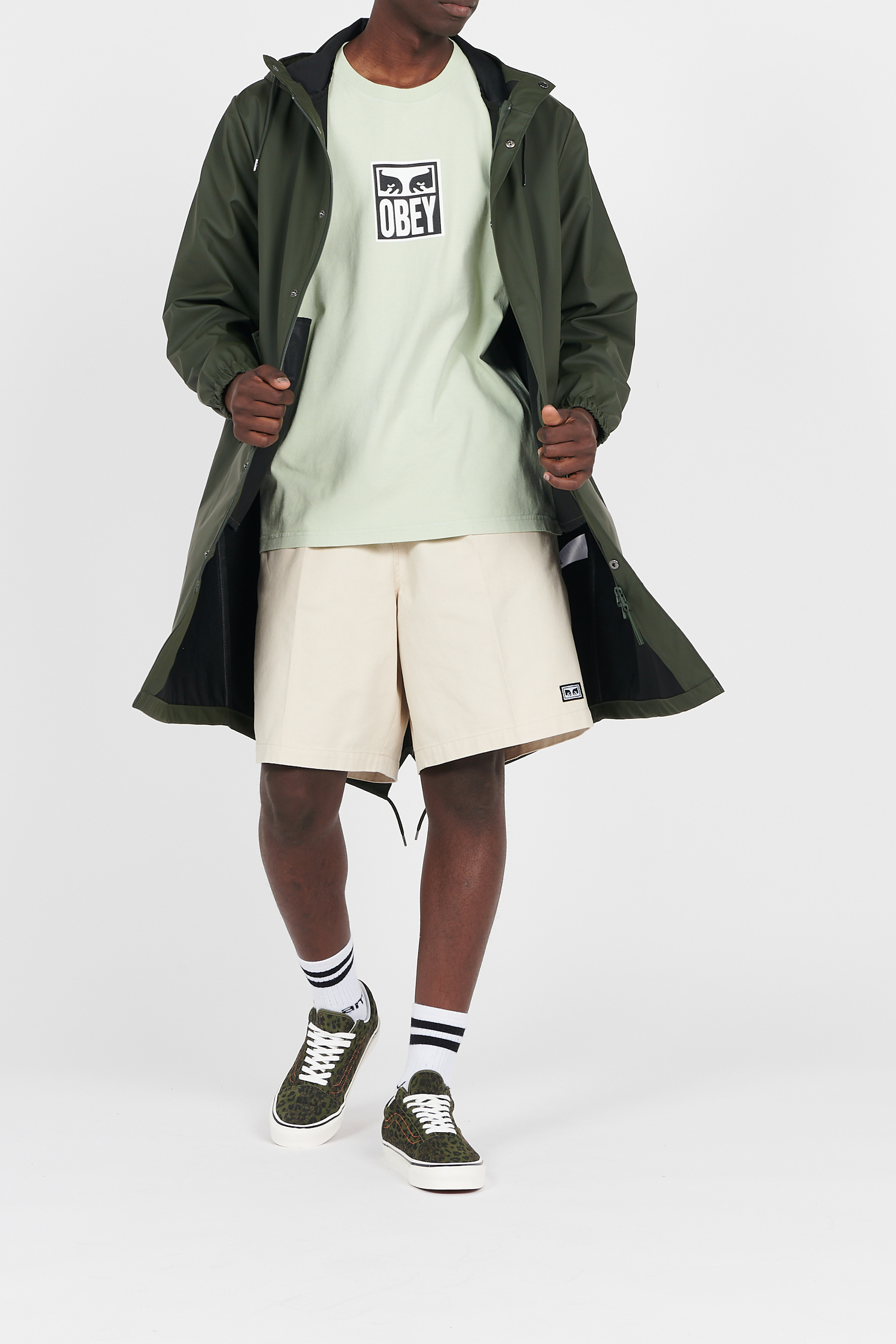 Imperméable à capuche RAINS Vert