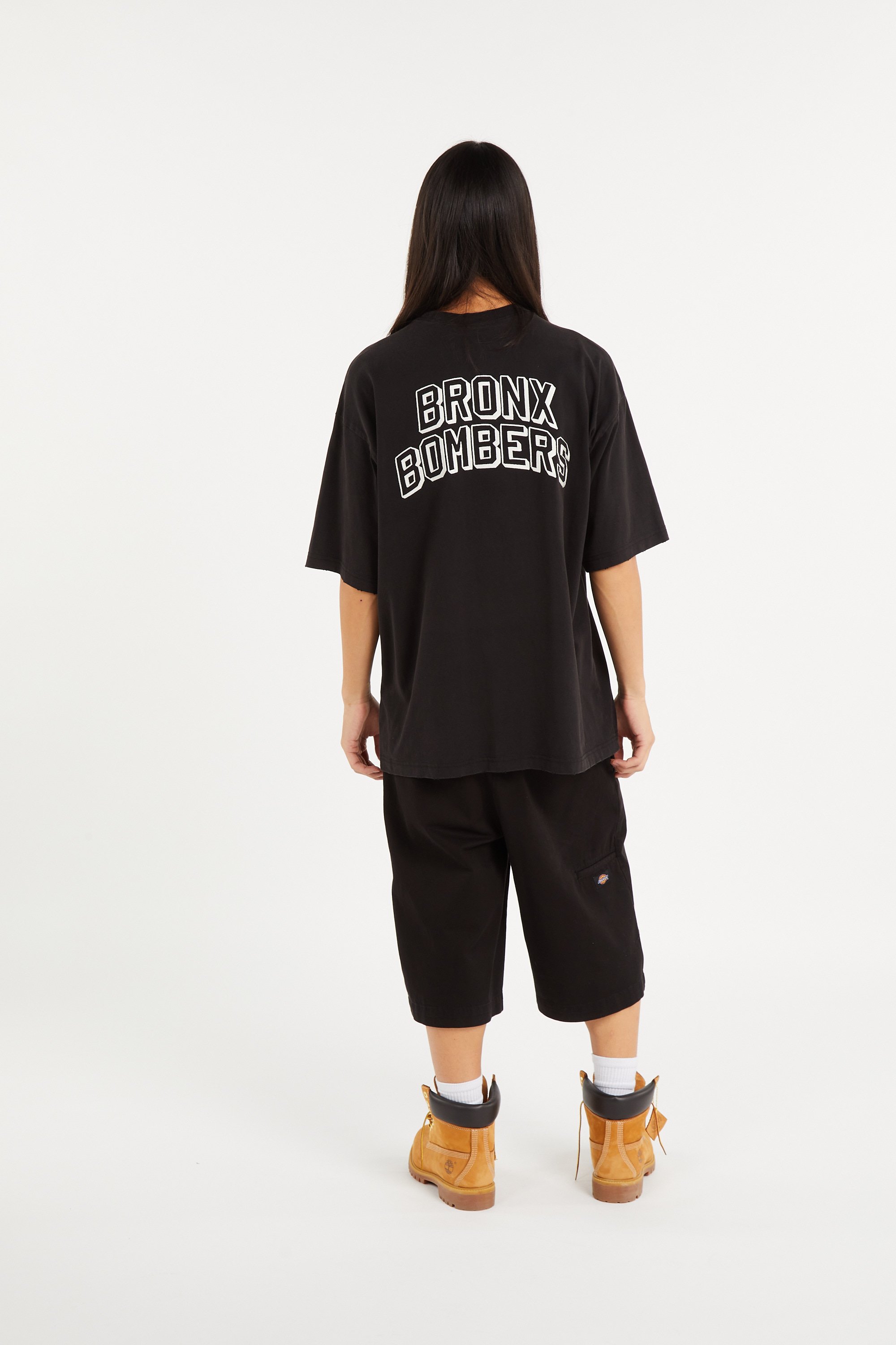 Regular-fit round-neck cotton T-shirt | Black CHAMPION Men