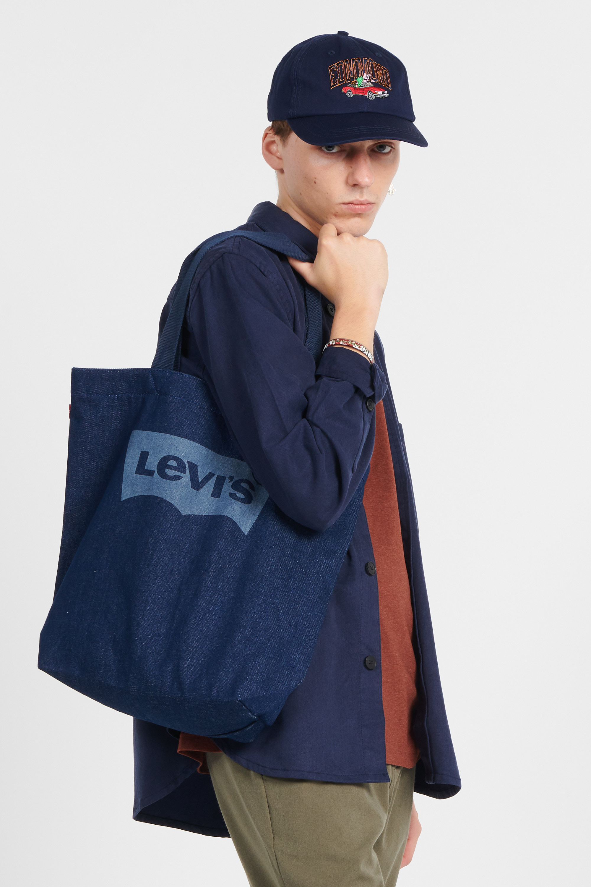 Sac shopping Bleu