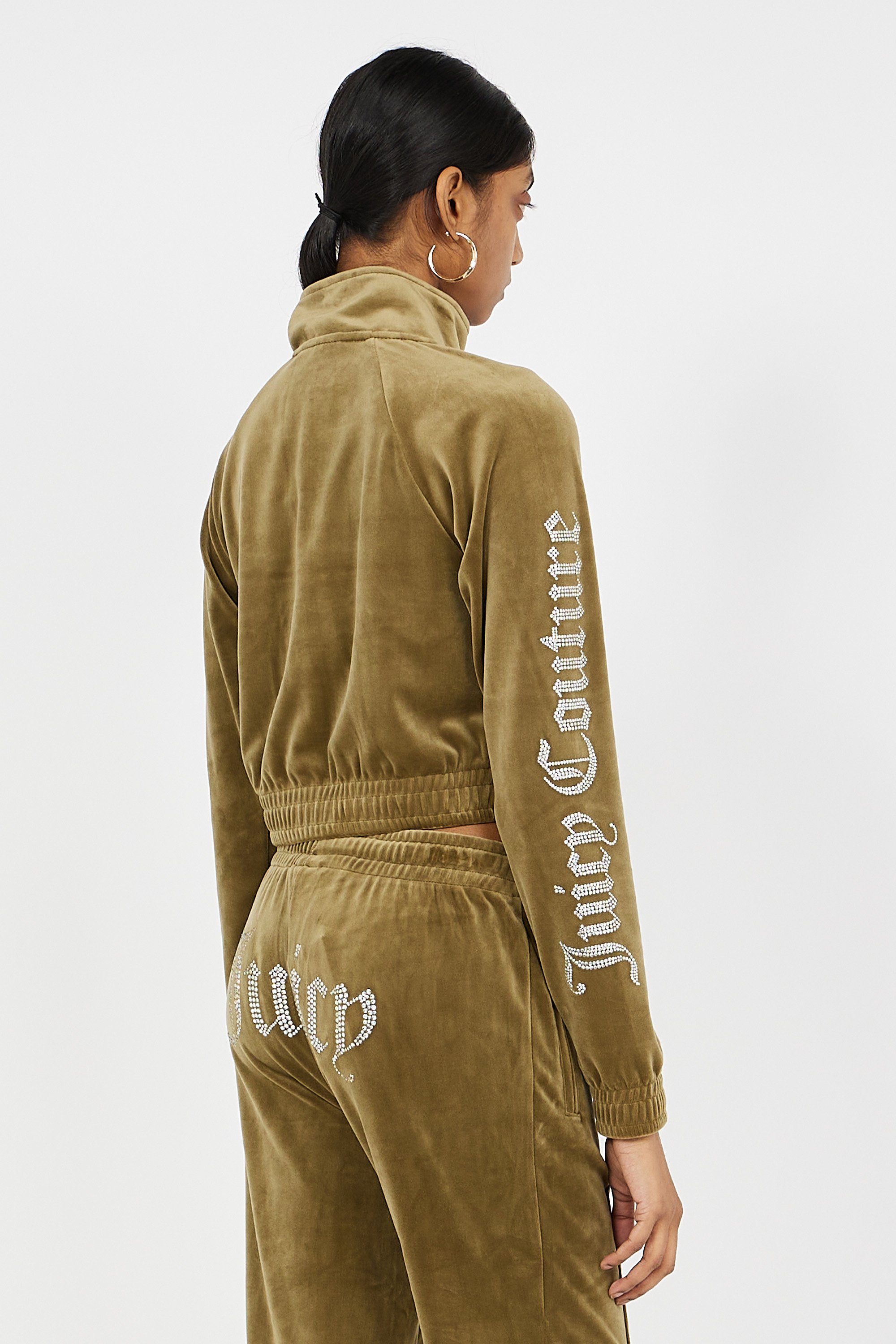 Jacket Juicy sleeve logo tracktop Khaki Juicy couture - Women