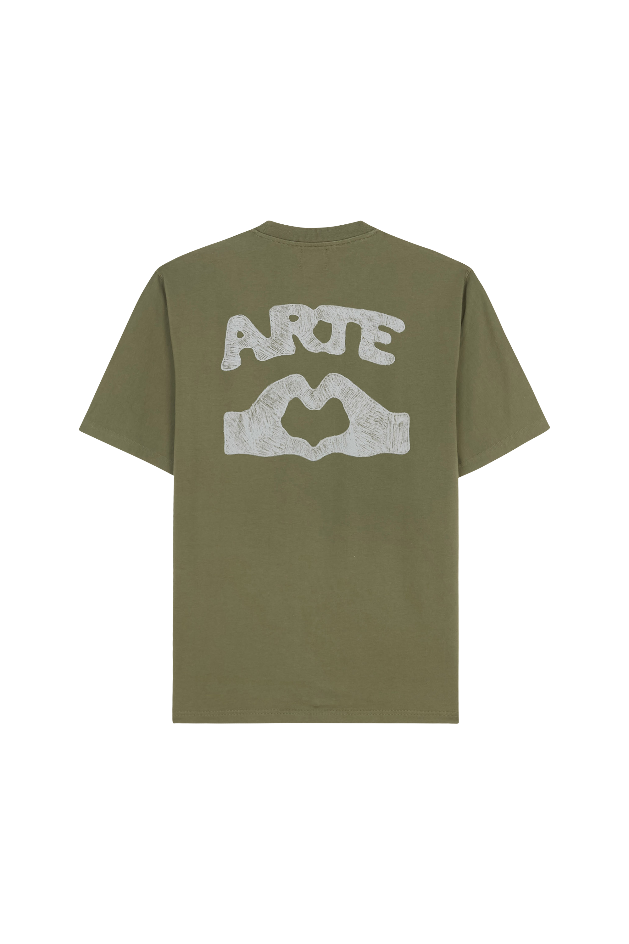 Regular-fit round-neck cotton T-shirt Khaki
