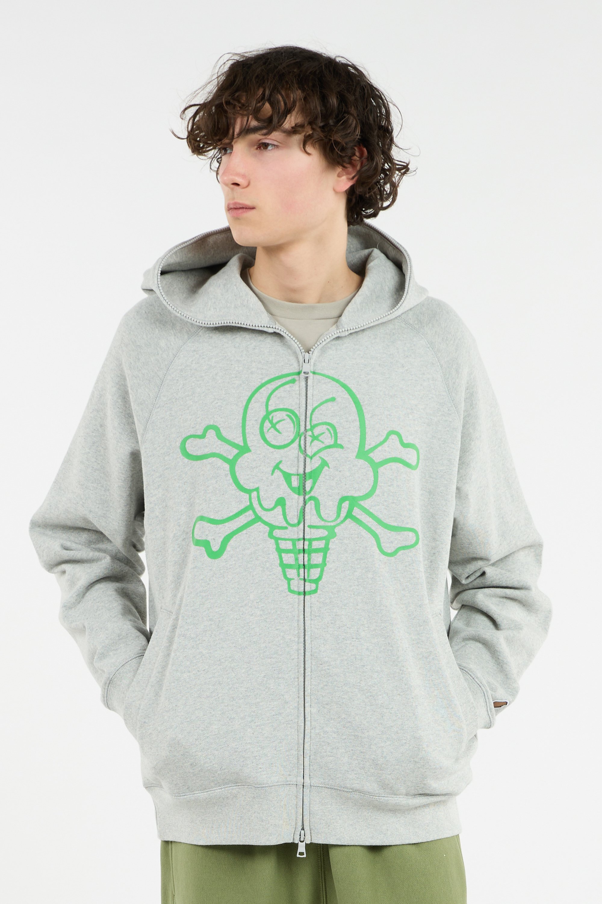Hoodie zippé Gris