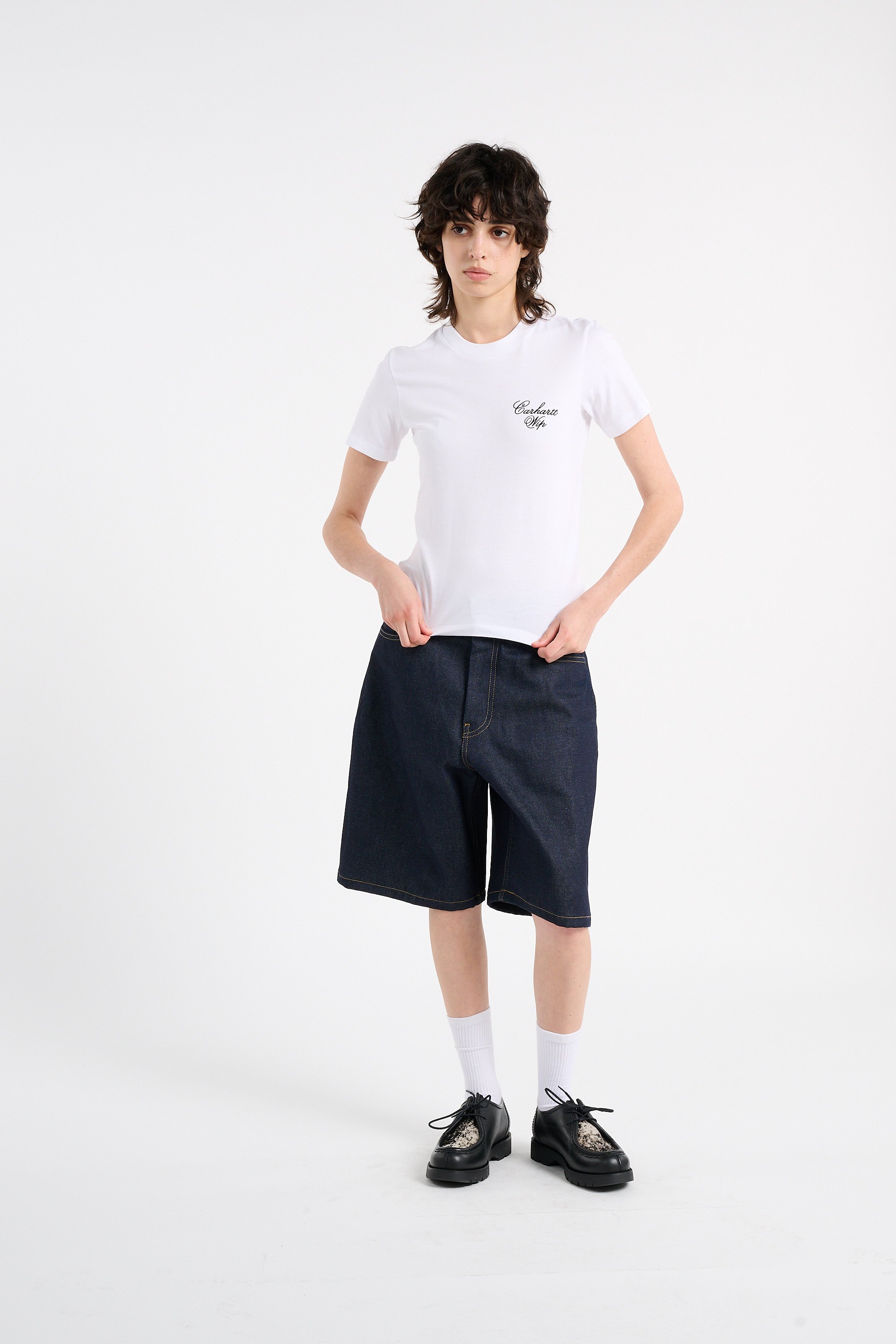 Tee-shirt col rond en coton bio CARHARTT WIP Blanc