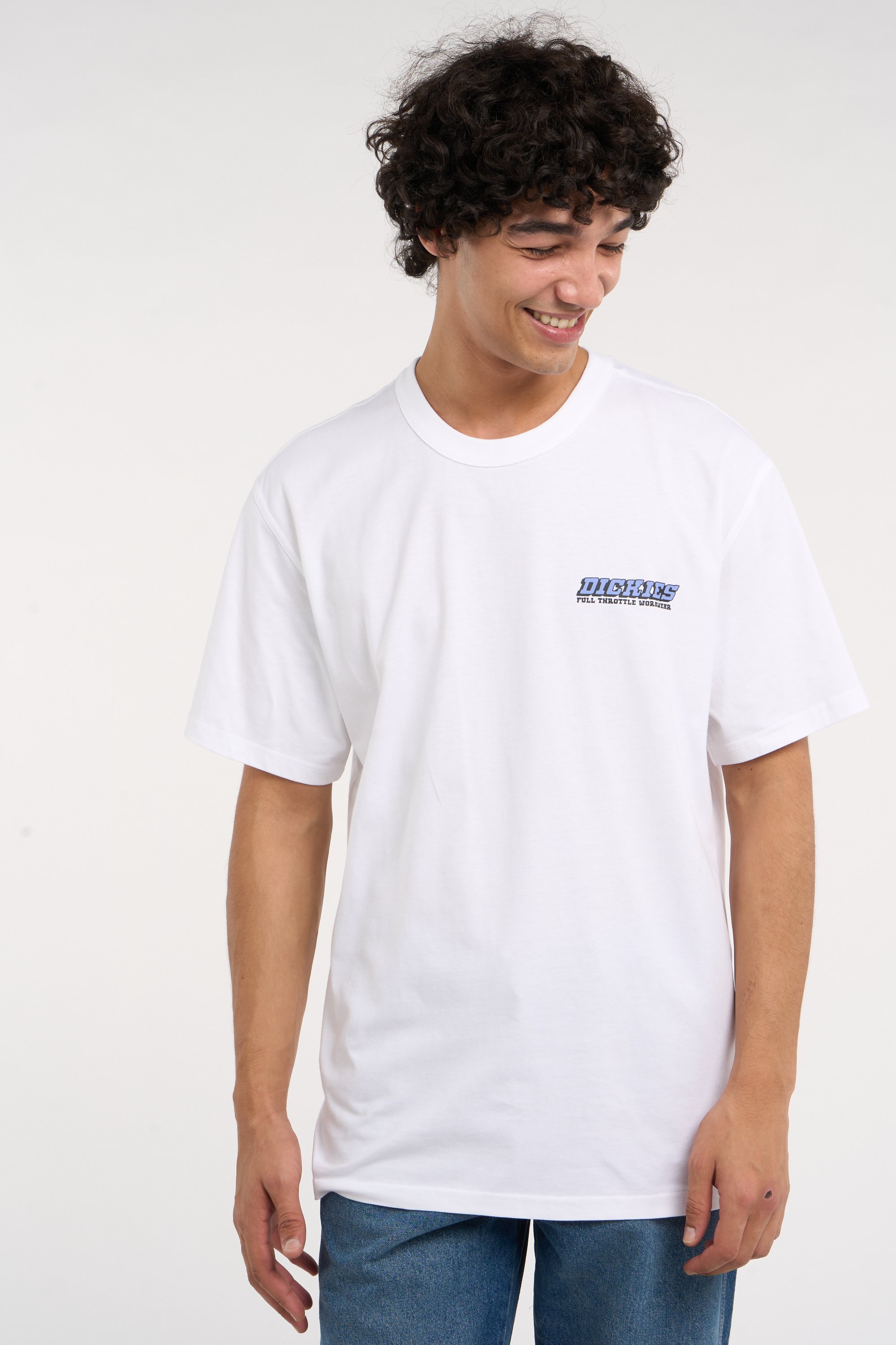 Regular-fit round-neck cotton T-shirt | White DICKIES Men