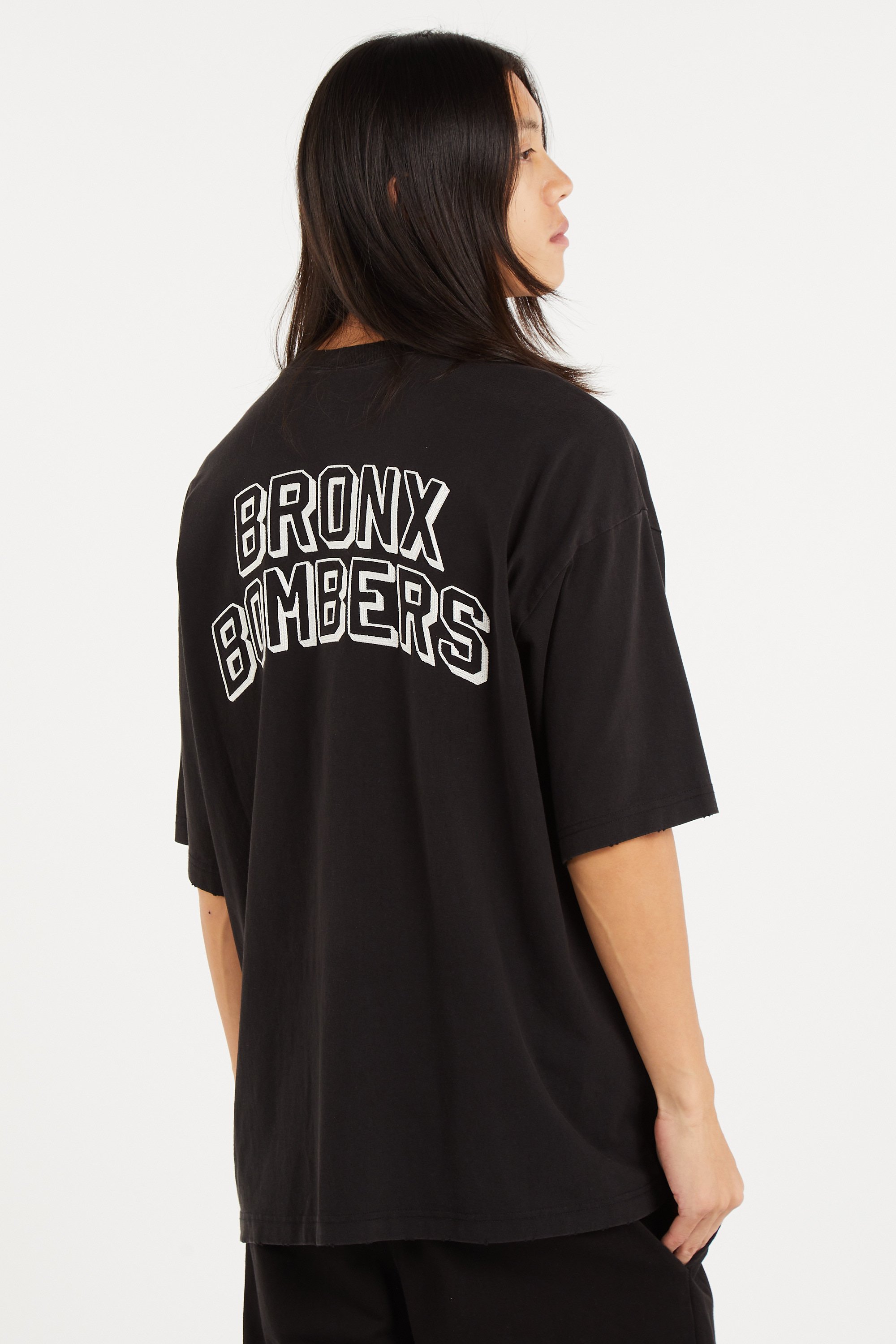 Regular-fit round-neck cotton T-shirt | Black CHAMPION Men