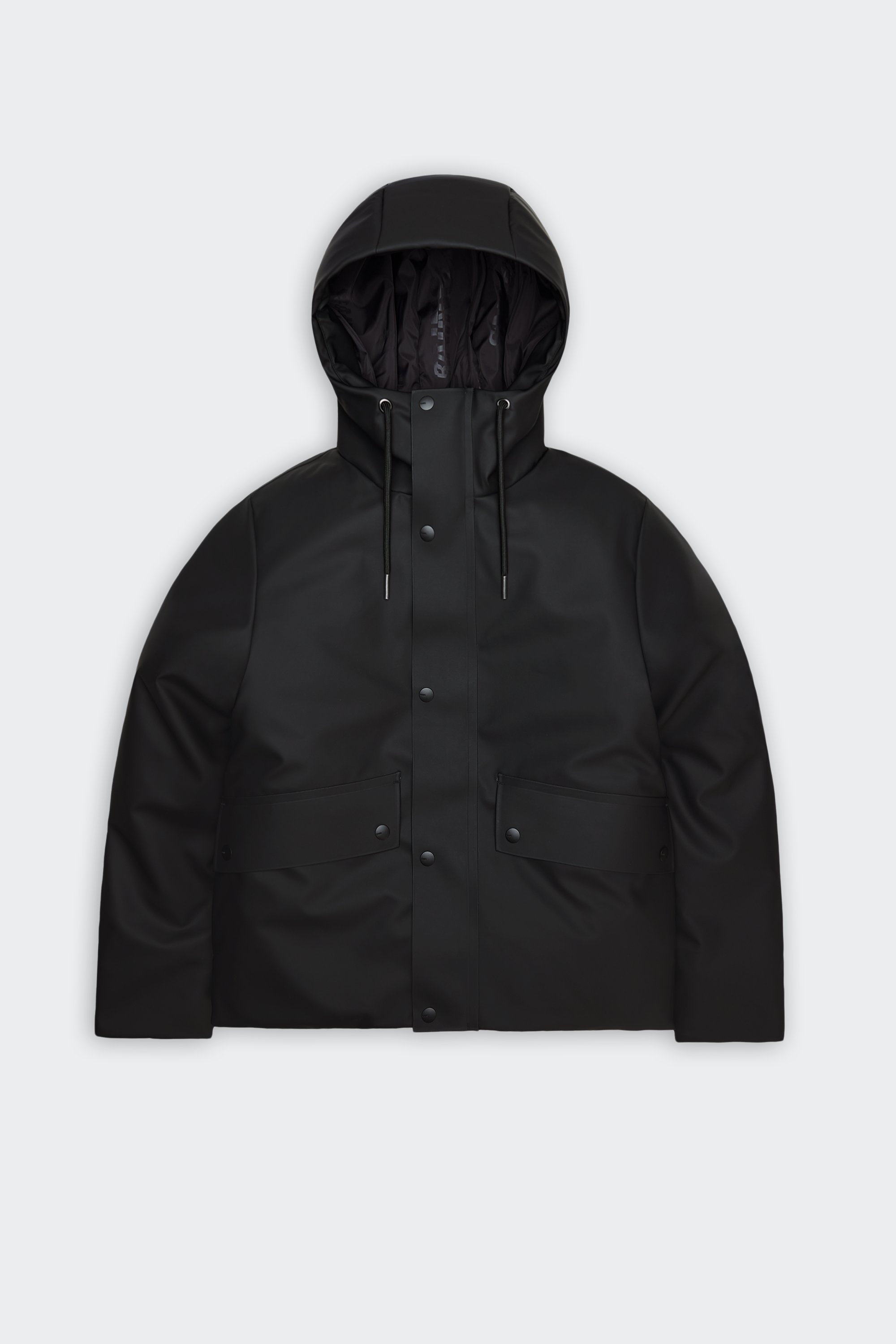 Lightweight quilted padded jacket with high neck | Black by RAINS Lightweight quilted padded jacket with high neck Black