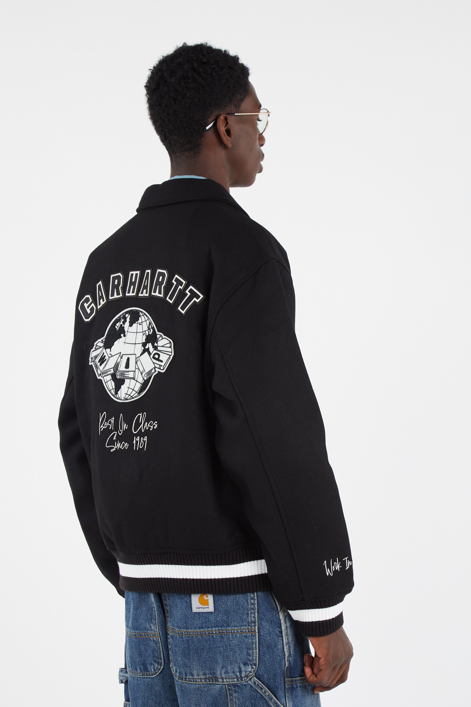 Bomber jacket World class varsity Black Carhartt wip - Men | Citadium