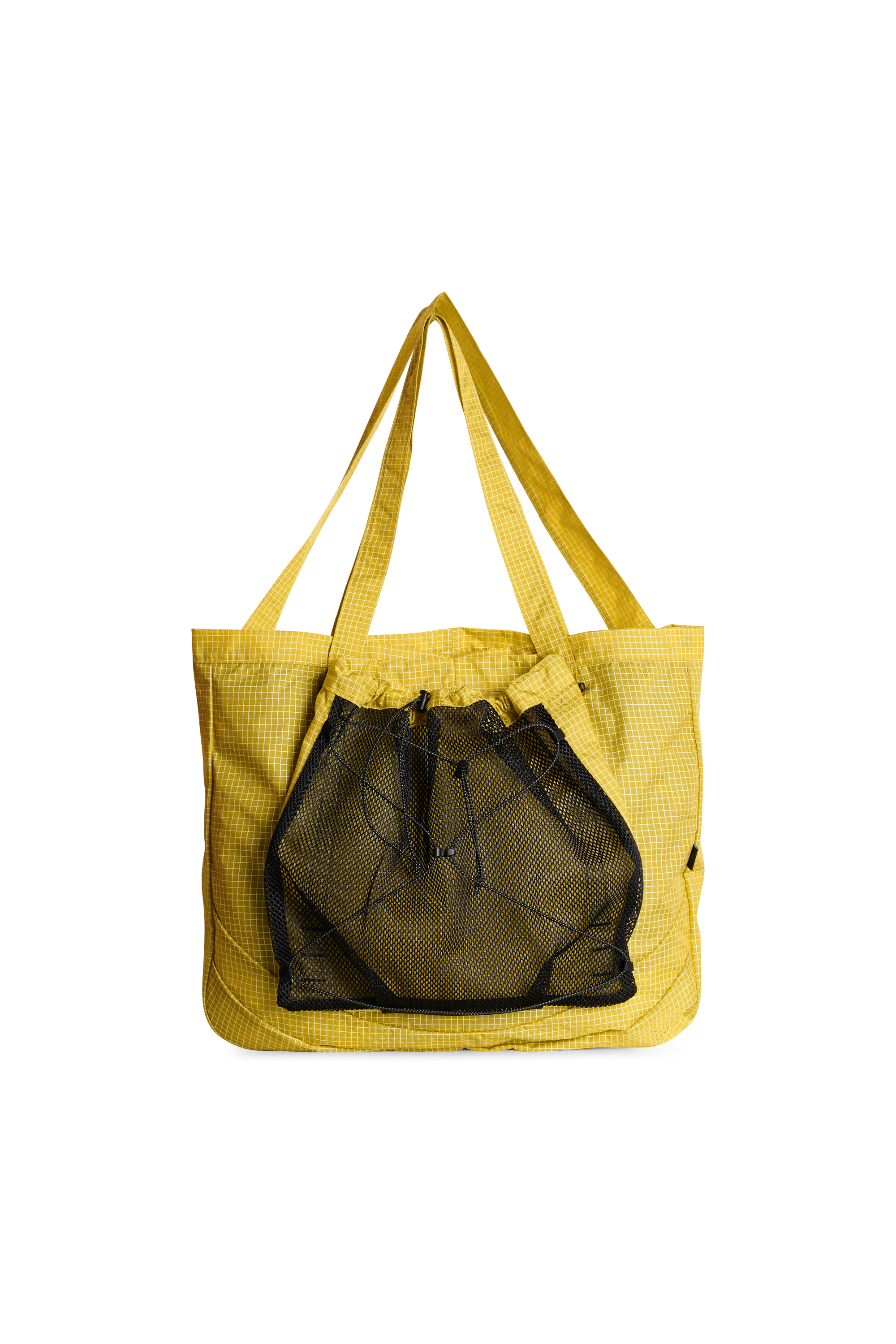 Straight checked wool-blend pants CAYL Yellow