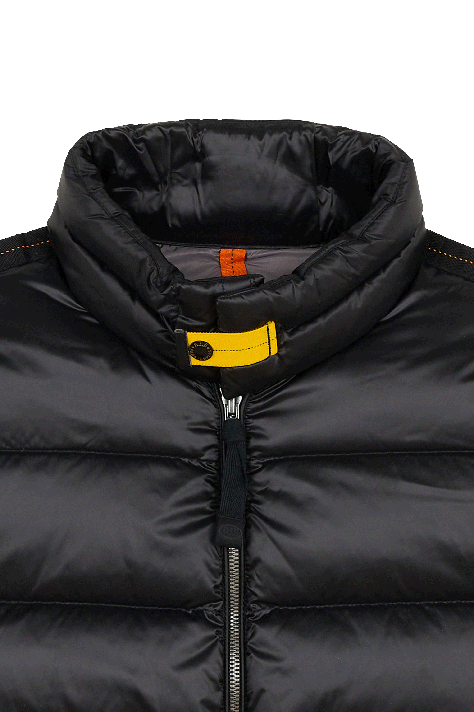 Zipped high-neck colorblock padded jacket with hood | Black PARAJUMPERS Men