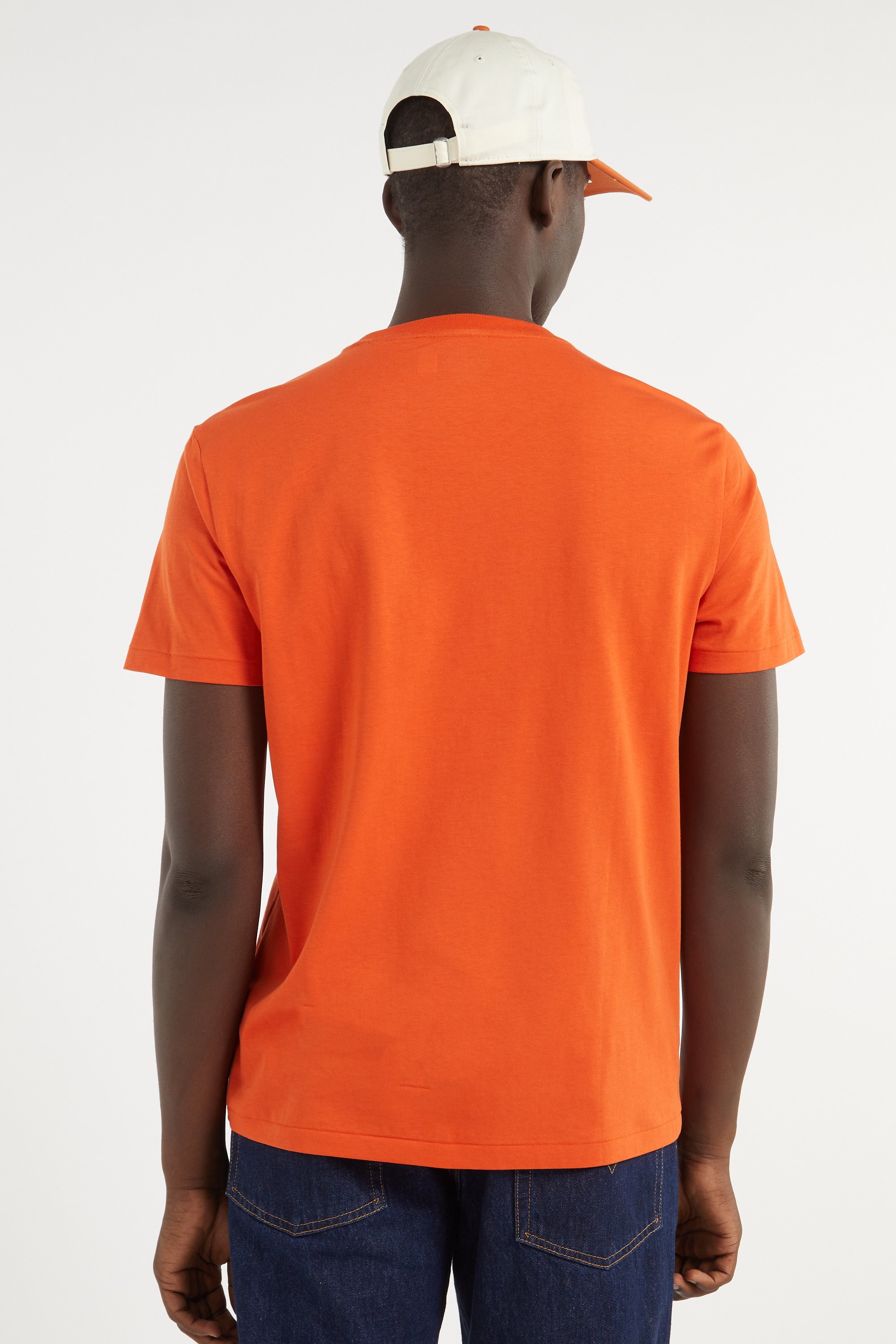 T-shirt col rond en coton | Orange POLO RALPH LAUREN Homme