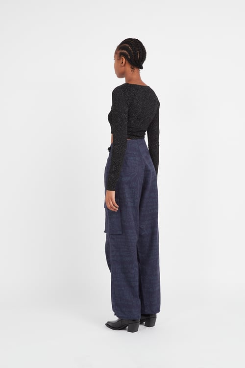 DAILY PAPER Pantalon droit Bleu