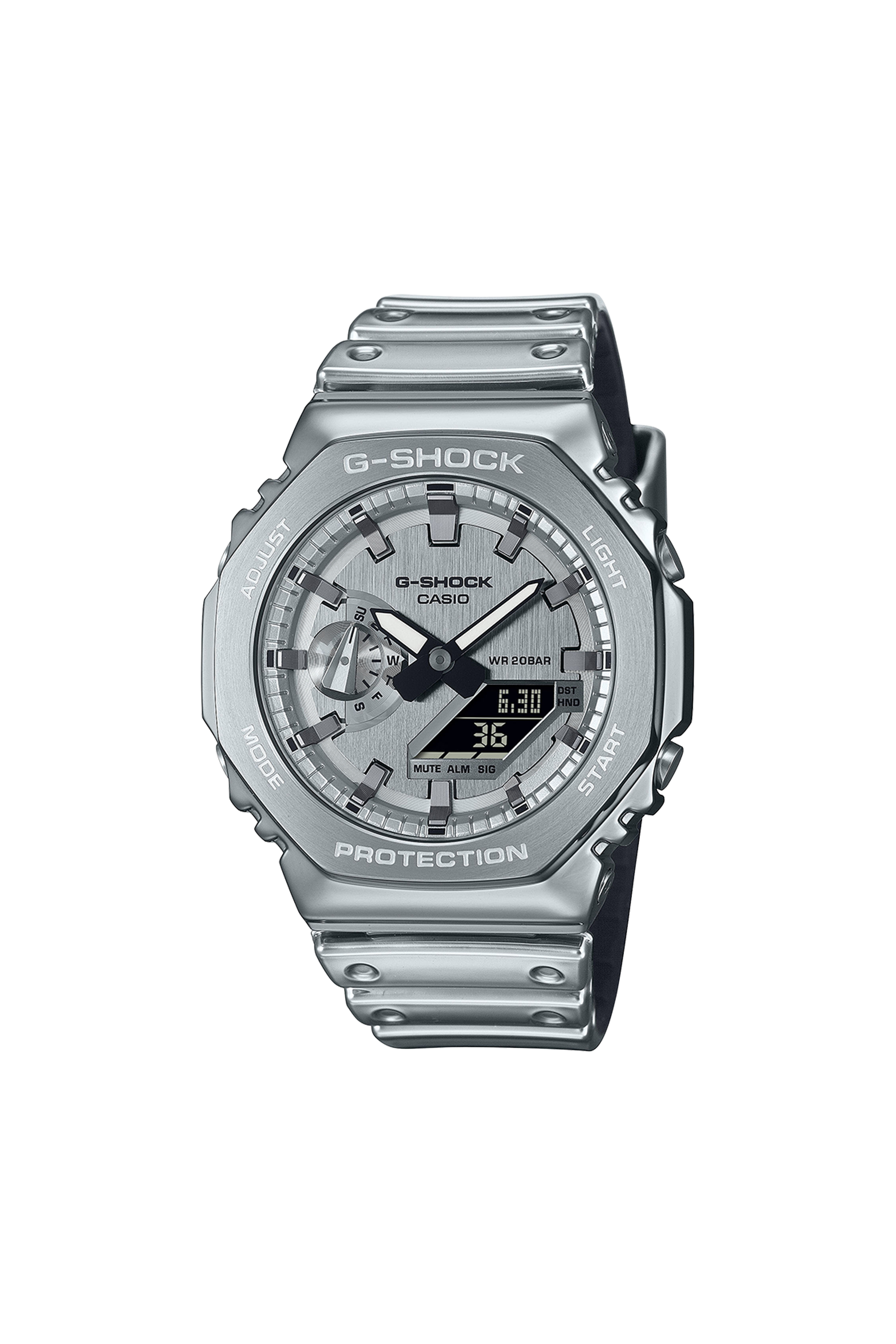 Auto-Illuminator resin watch Silver