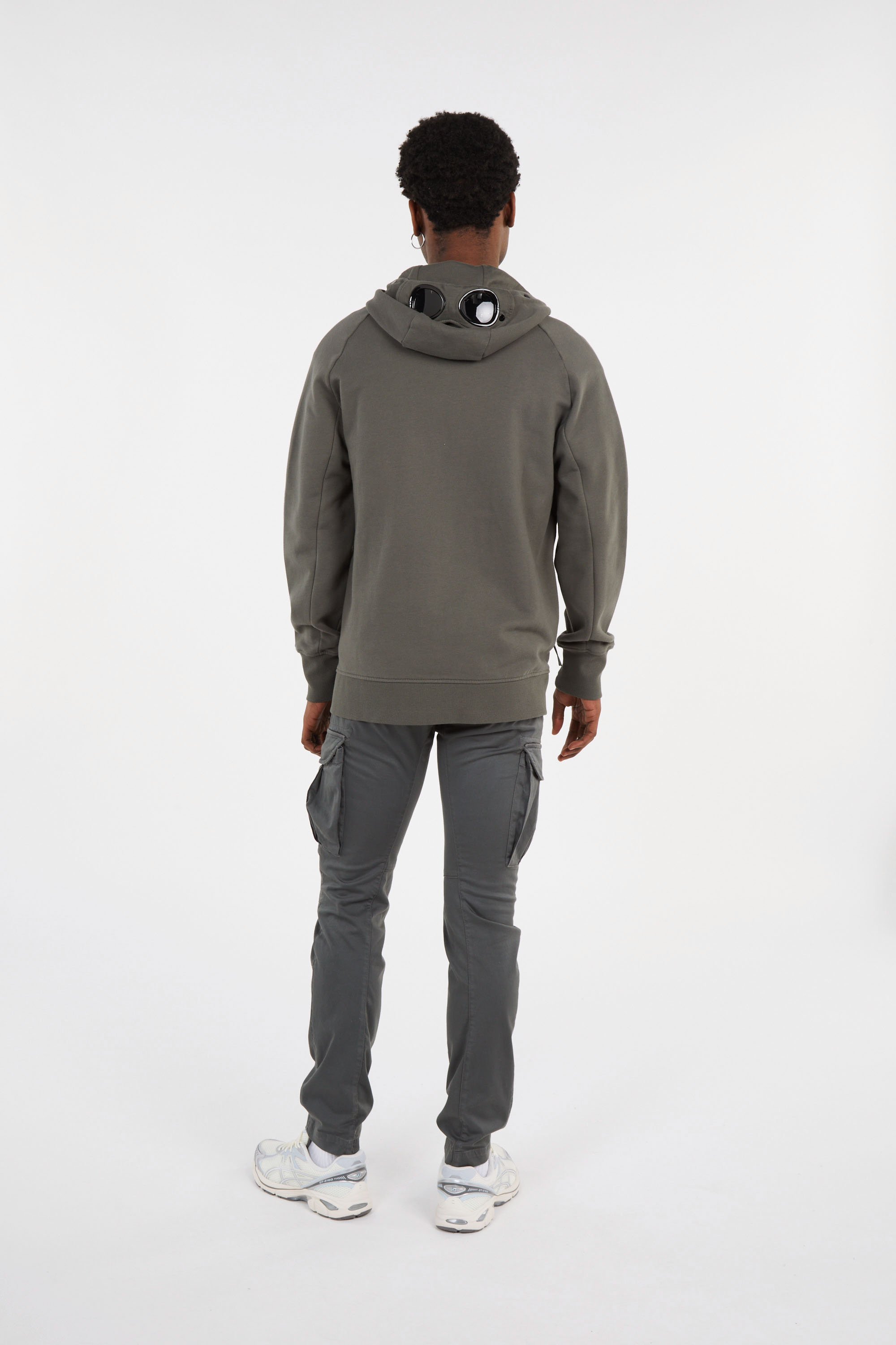 Zippered hoodie Grey