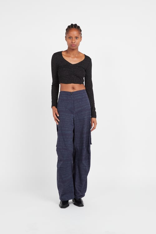 DAILY PAPER Pantalon droit Bleu