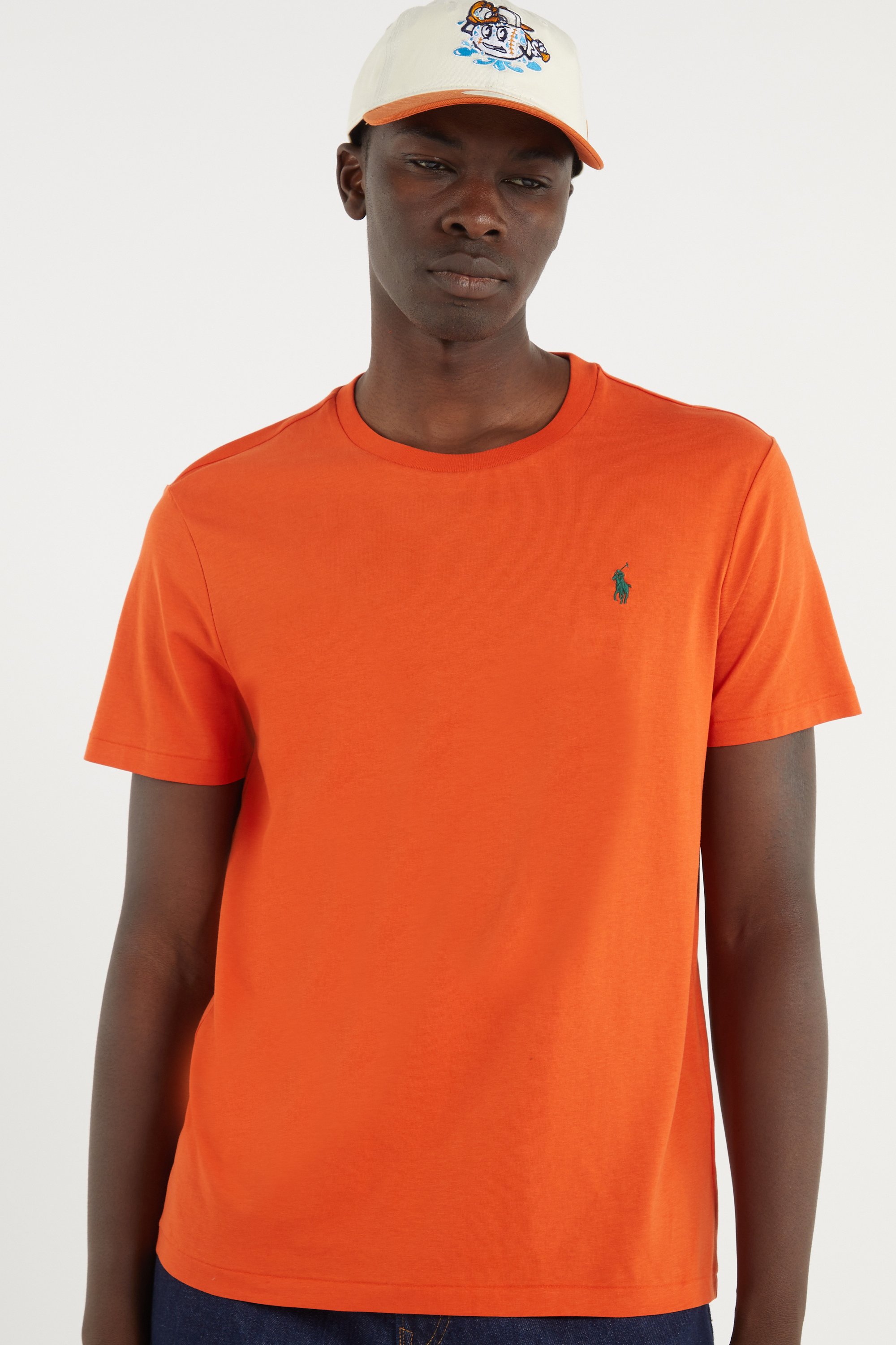 T-shirt col rond en coton | Orange POLO RALPH LAUREN Homme