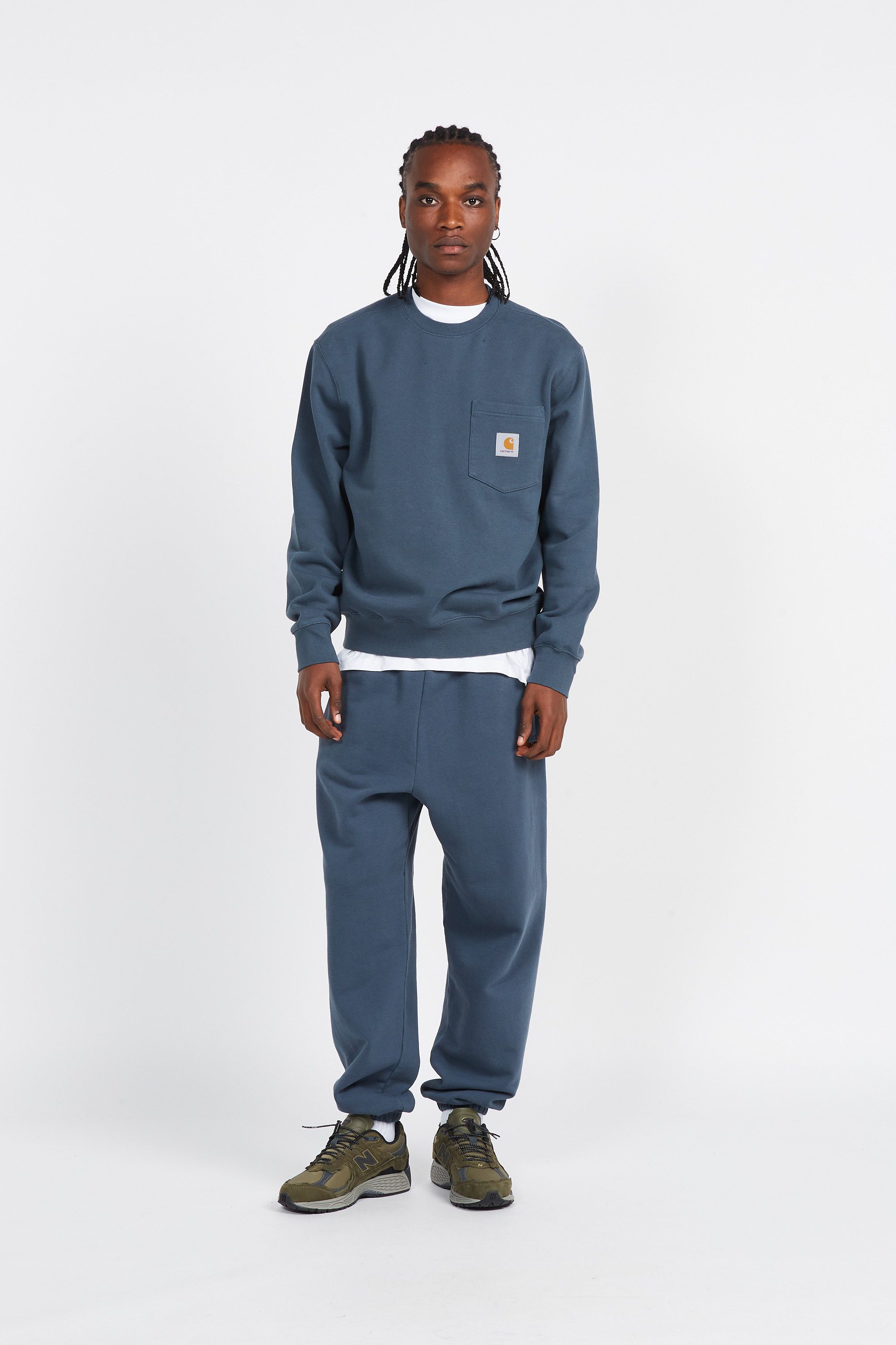 Jogging Droit Bleu Carhartt Wip Homme Citadium