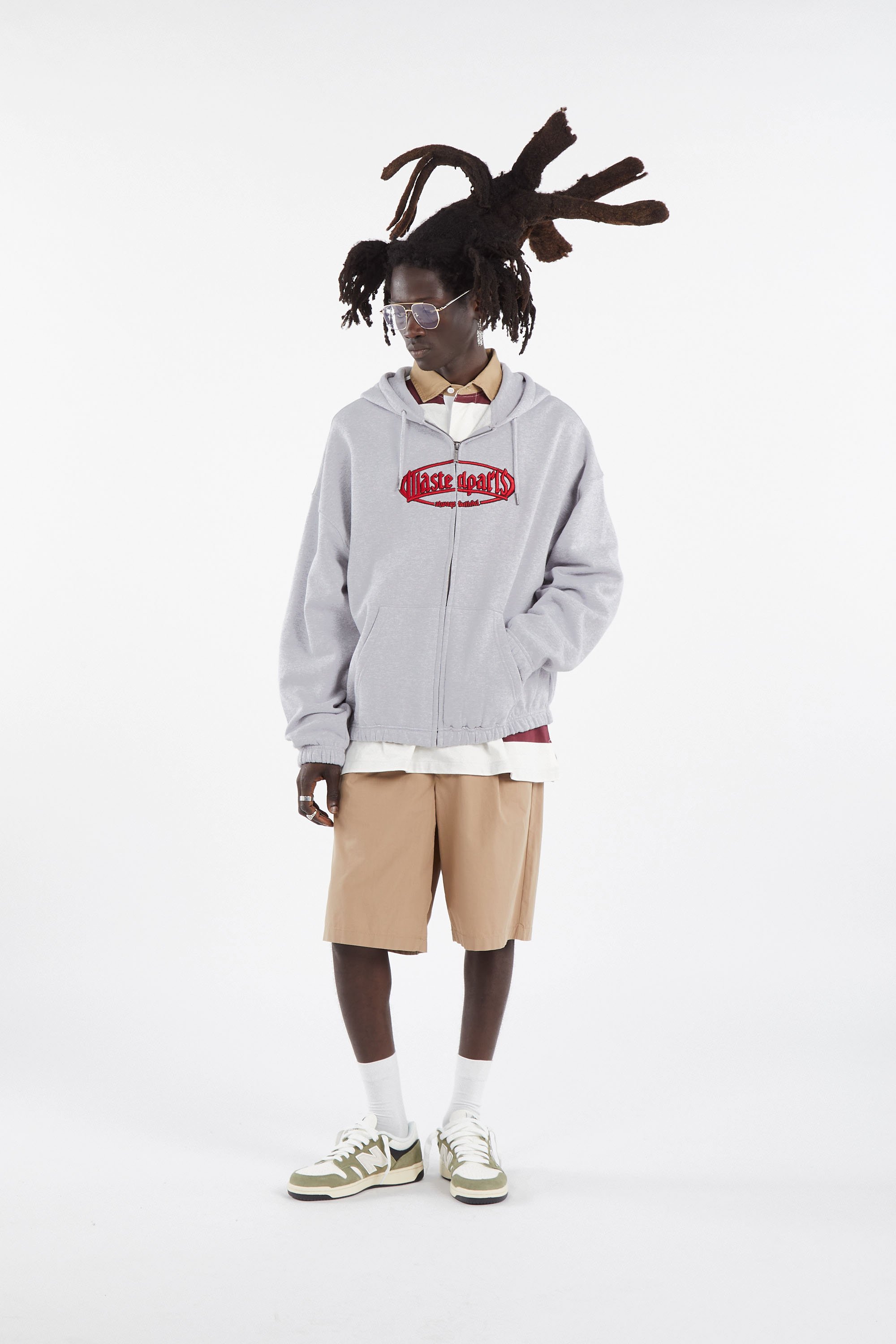 Hoodie zippé | Gris WASTED Homme