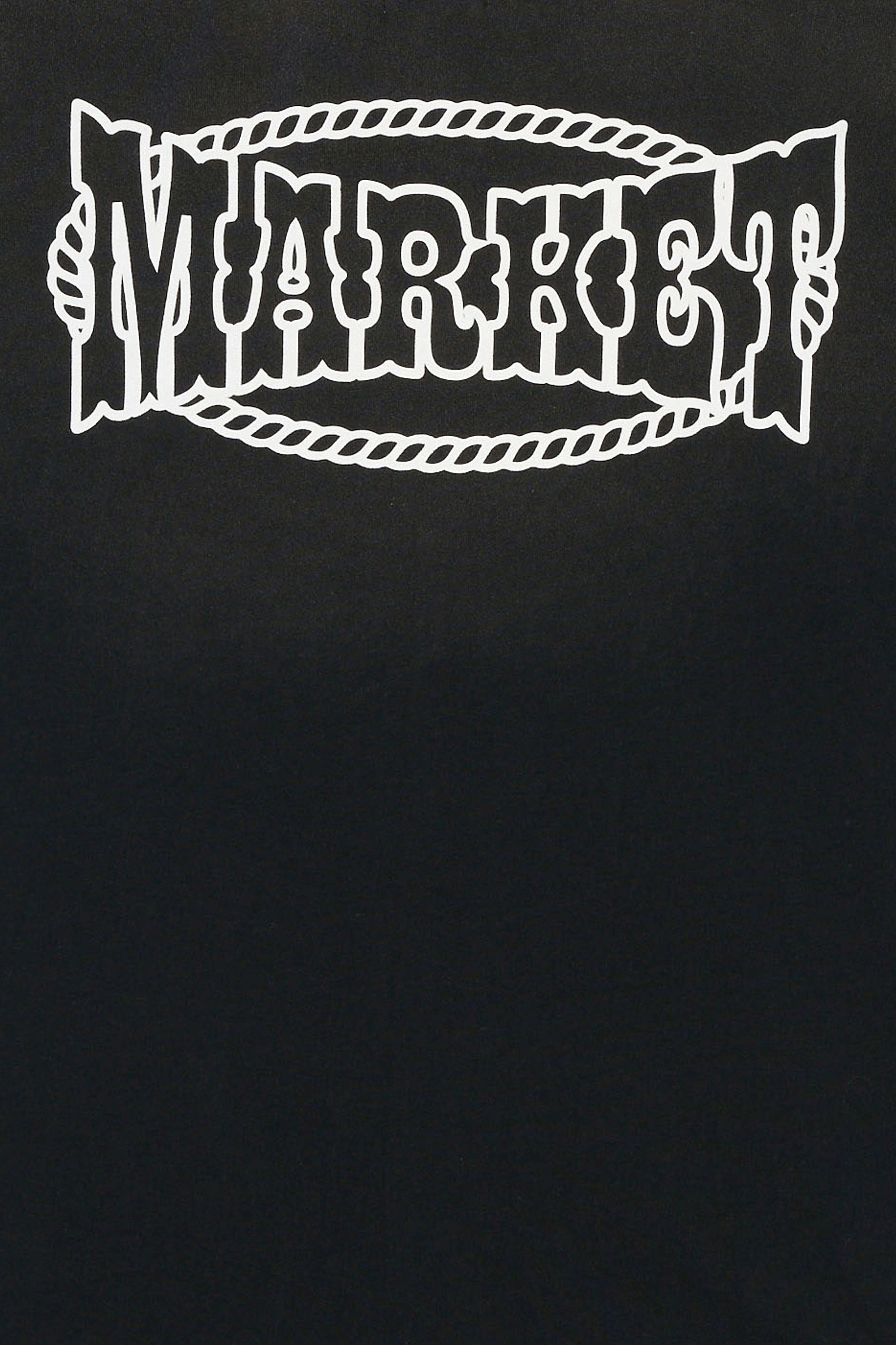 Regular-fit round-neck cotton T-shirt Black