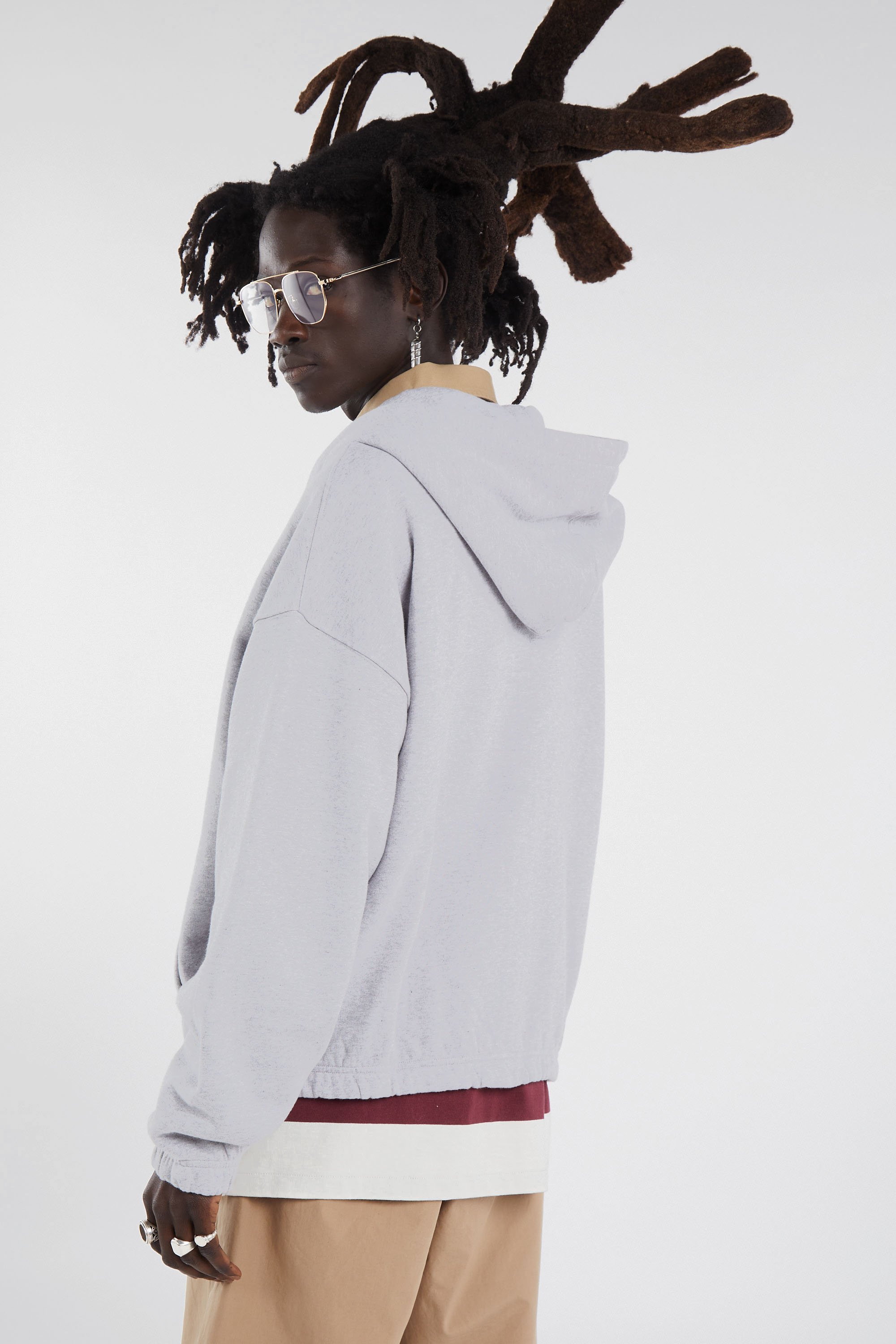 Hoodie zippé | Gris WASTED Homme