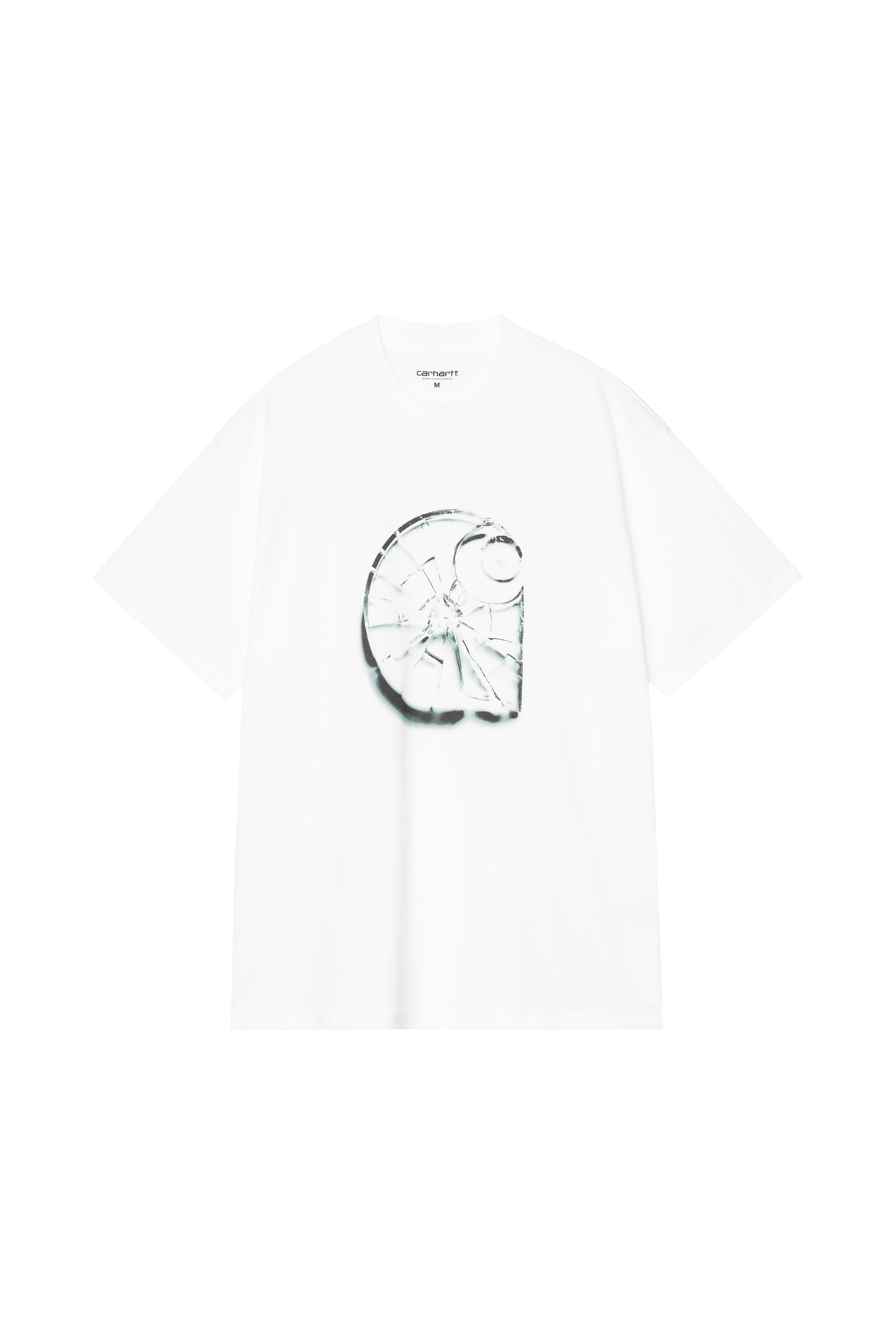 Regular-fit round-neck cotton T-shirt S/S Shattered T-Shirt White