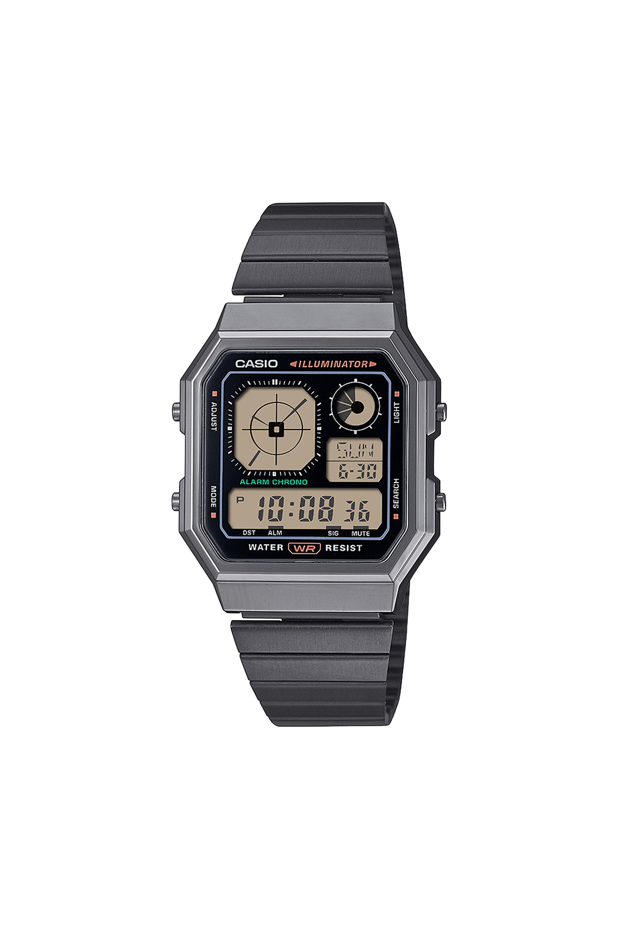 Auto-Illuminator resin watch Black