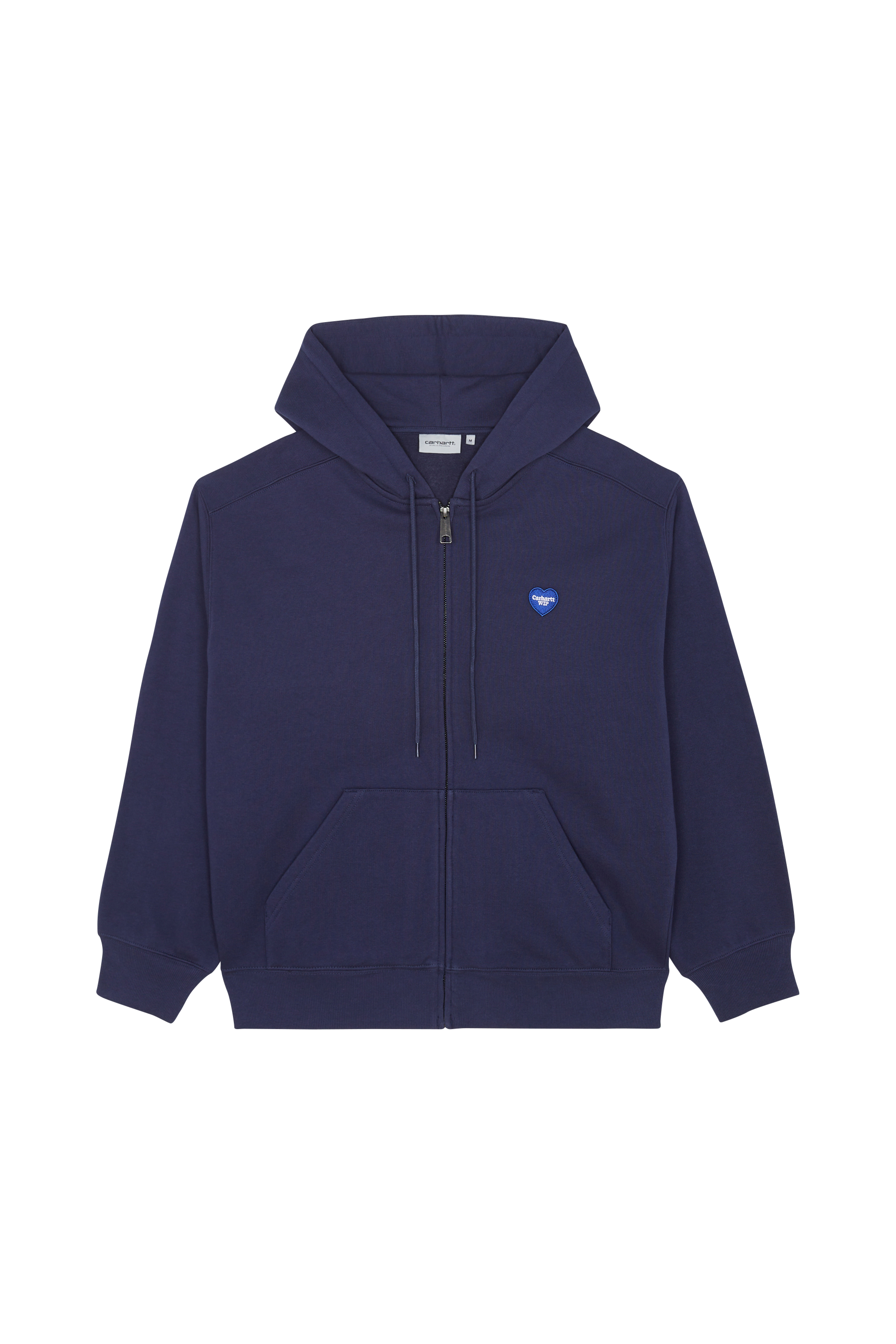 Regular-fit zip-up cotton-blend hoodie with Pony Player Blue