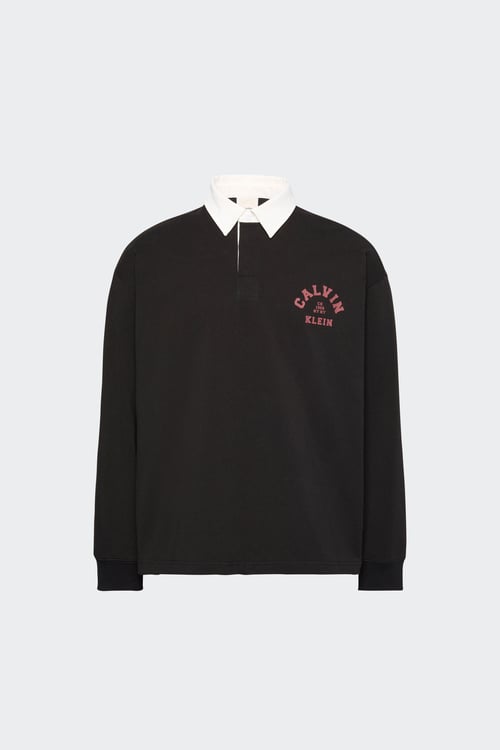 Polo manches longues - Taille L Noir