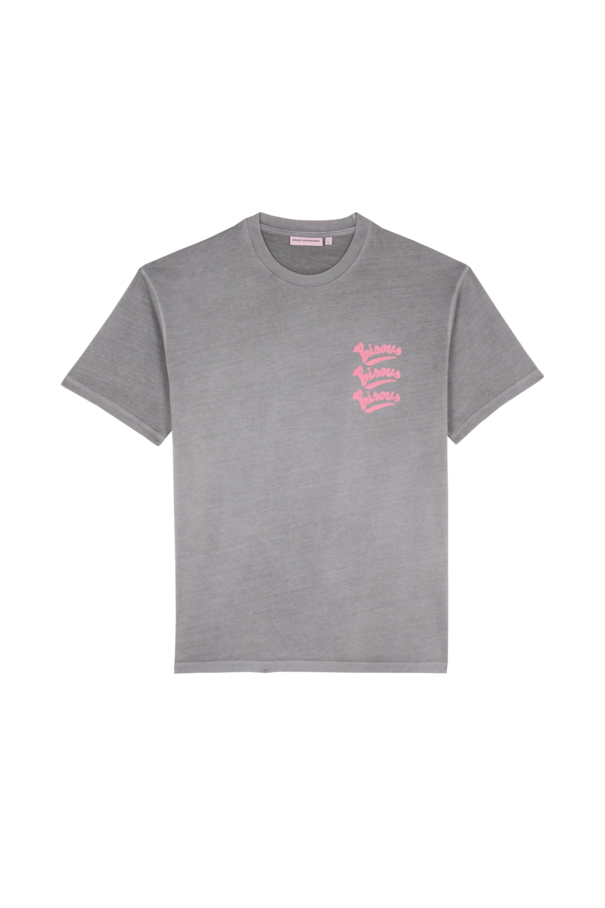 T-shirt BISOUS SKATEBOARDS Gris