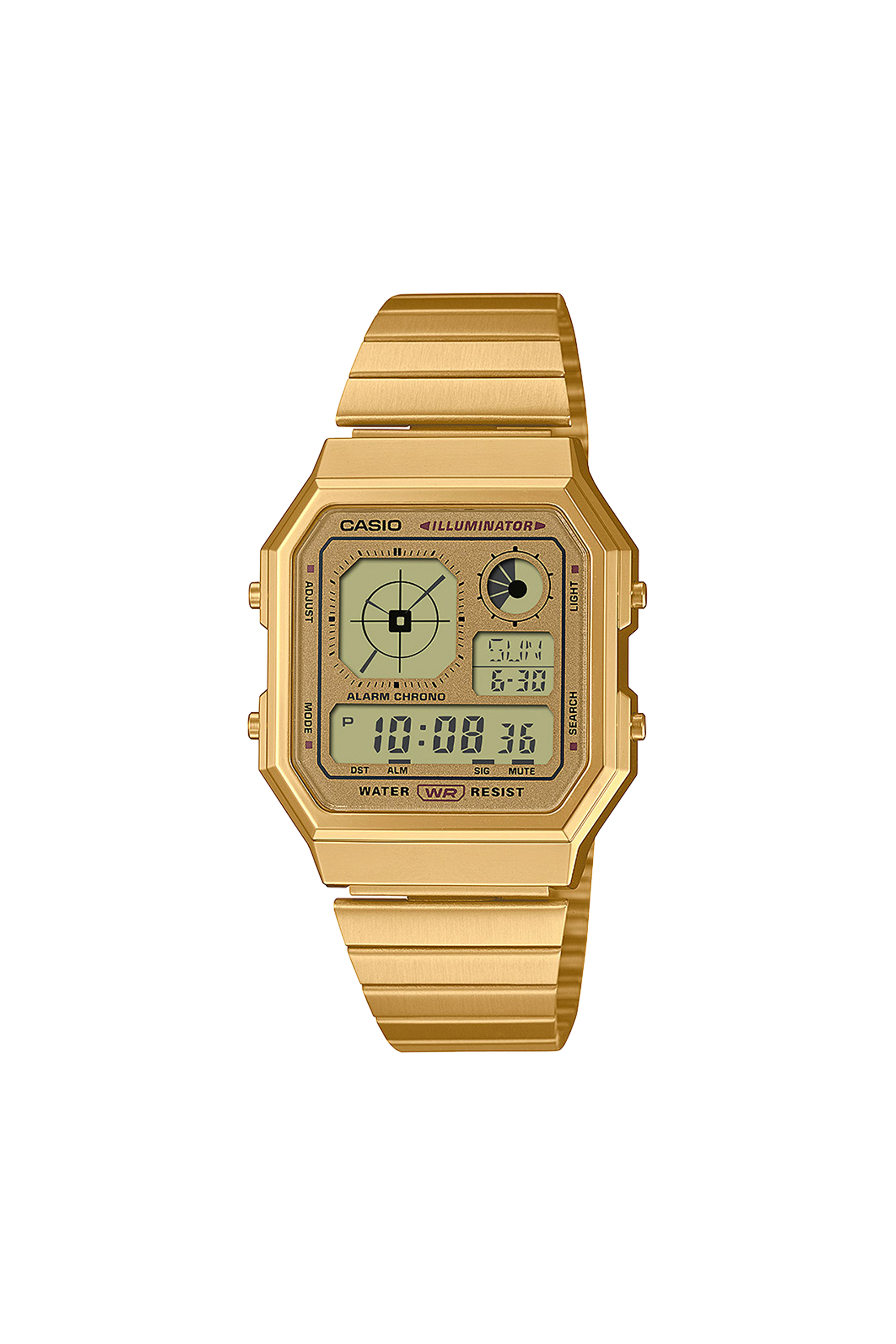 Auto-Illuminator resin watch Golden
