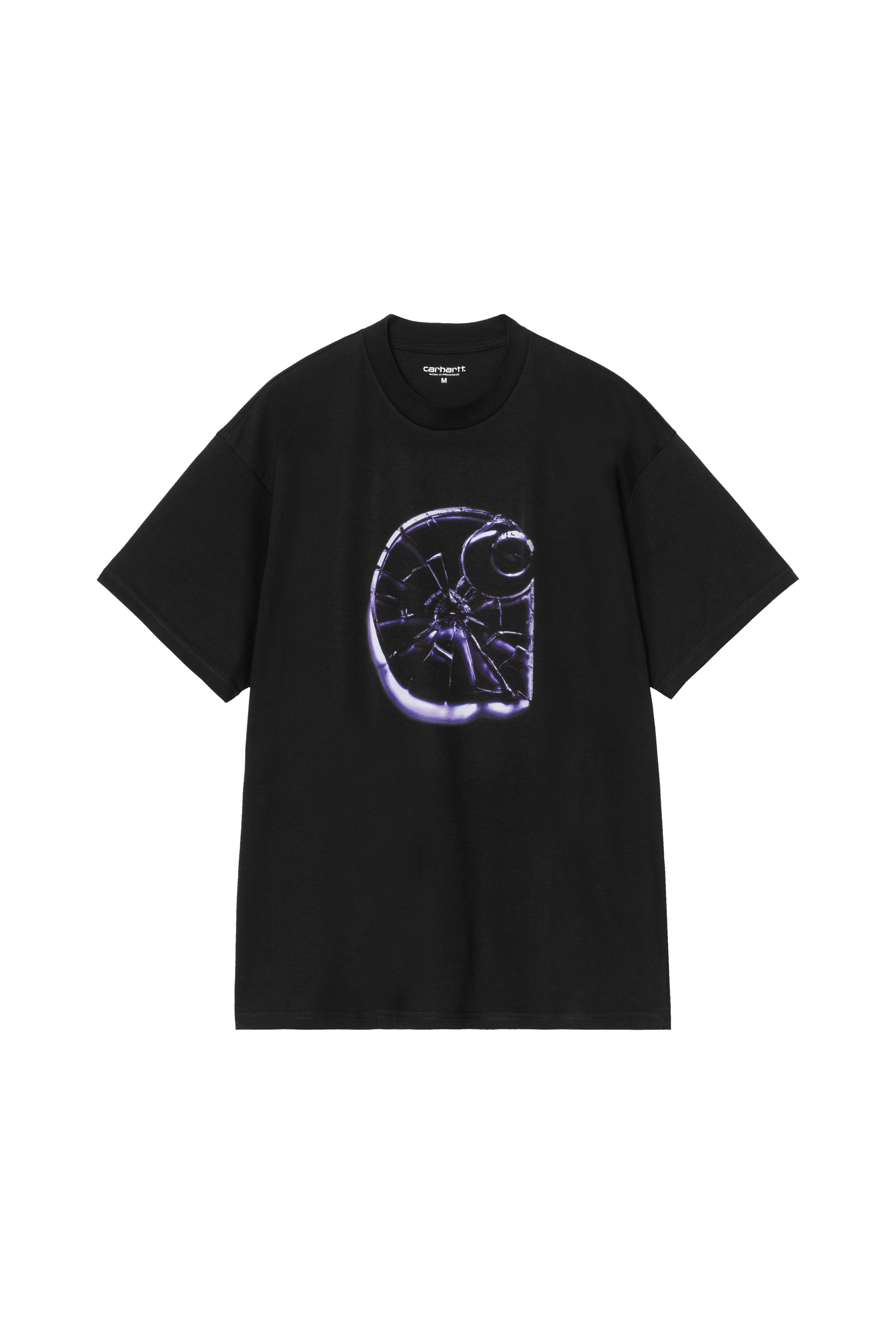 Regular-fit round-neck cotton T-shirt S/S Shattered T-Shirt Black