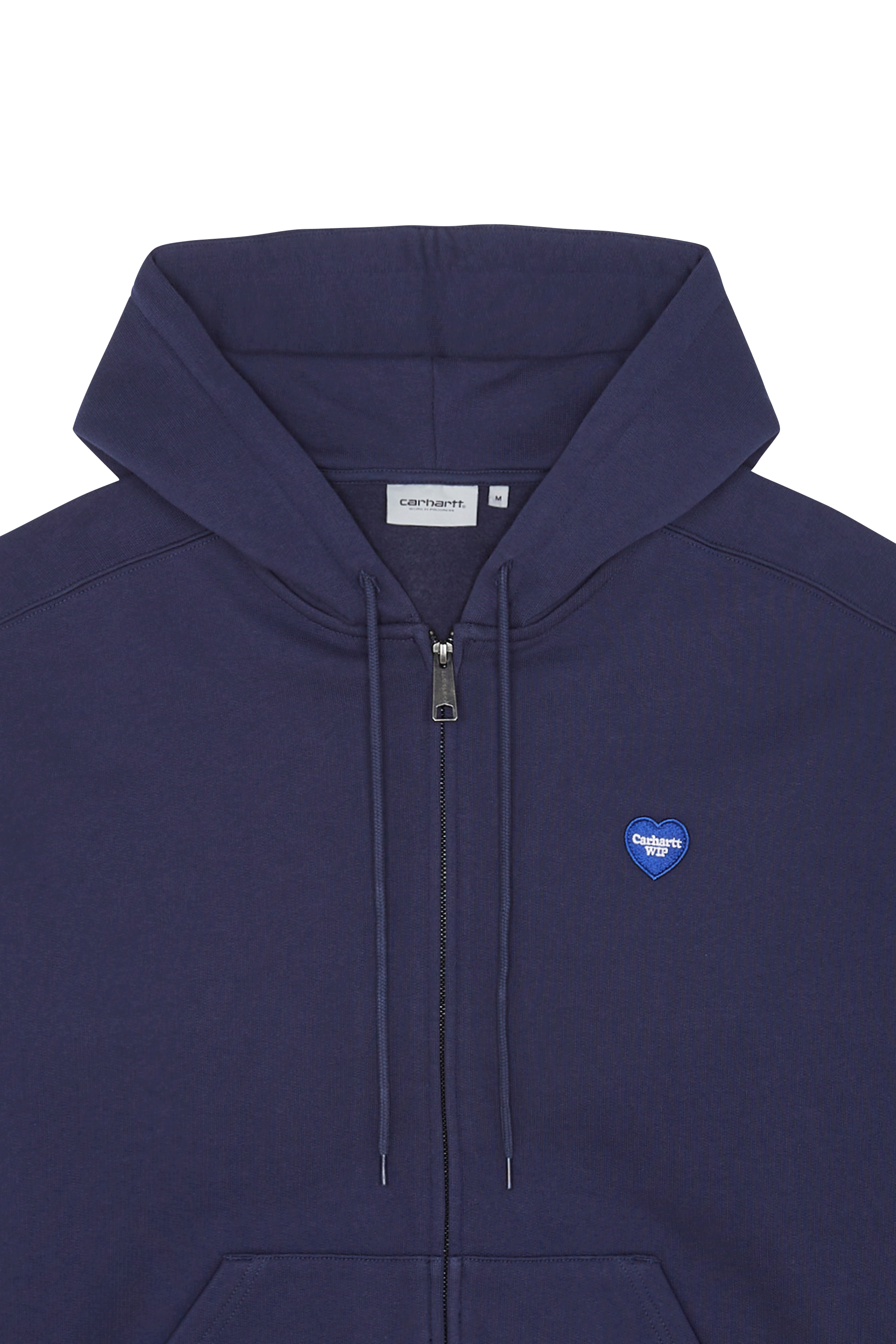 Regular-fit zip-up cotton-blend hoodie with Pony Player Blue