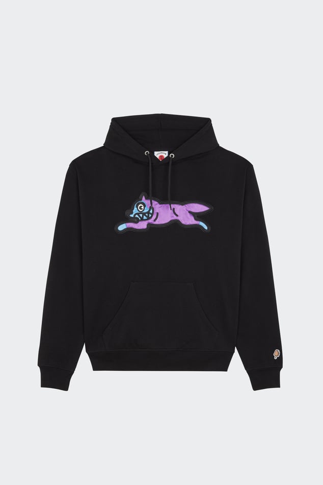 Hoodie Satin running dog popover Black Ice cream - Men | Citadium Hoodie Satin running dog popover Black Ice cream - Men | Citadium