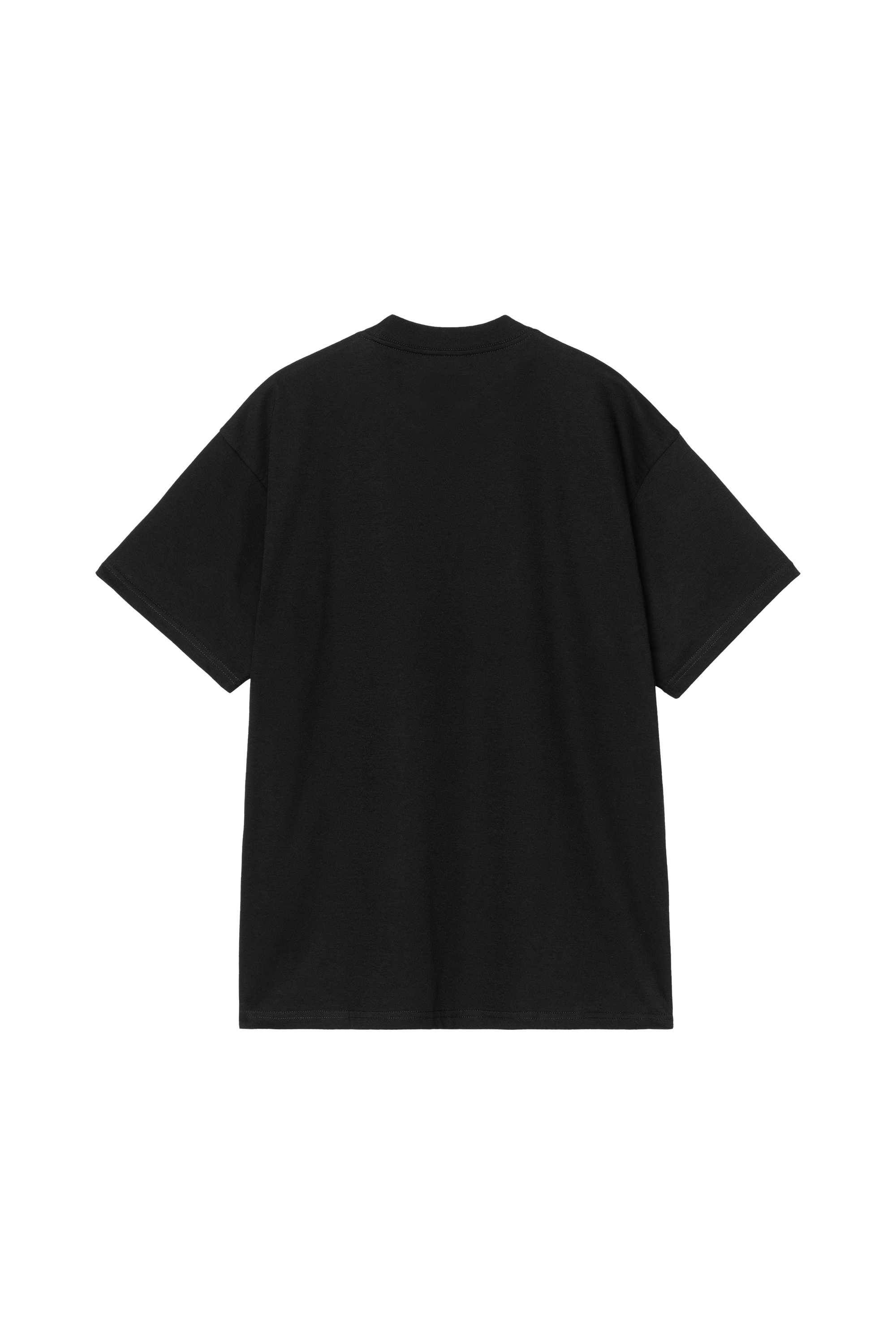 Regular-fit round-neck cotton T-shirt Black