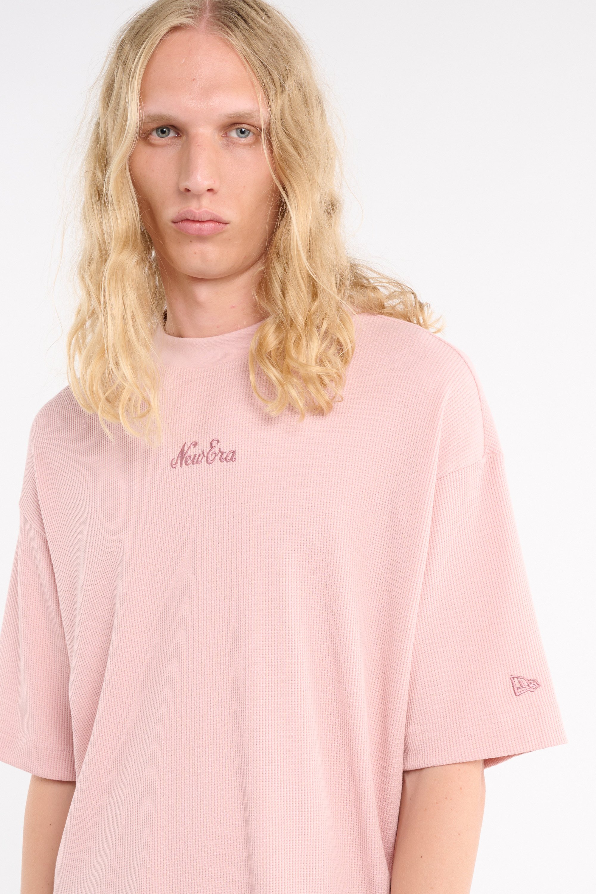 Regular-fit round-neck cotton T-shirt | Pink NEW ERA Men