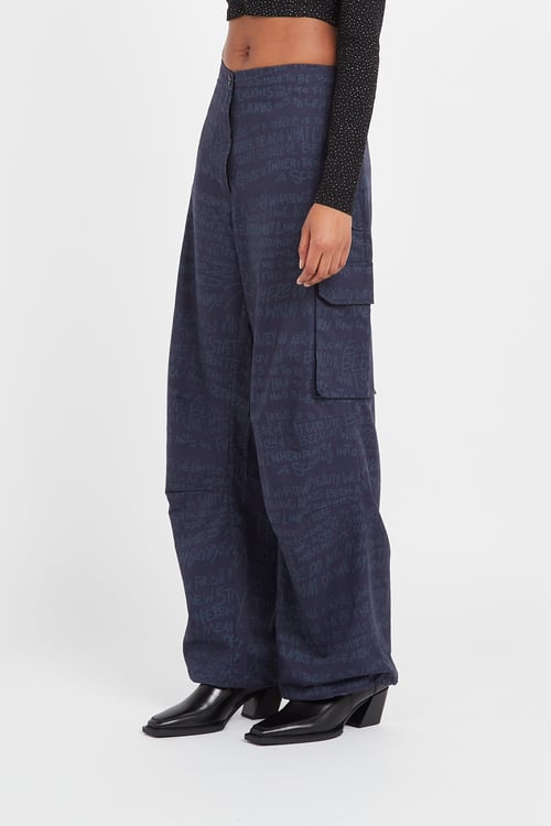 DAILY PAPER Pantalon droit Bleu