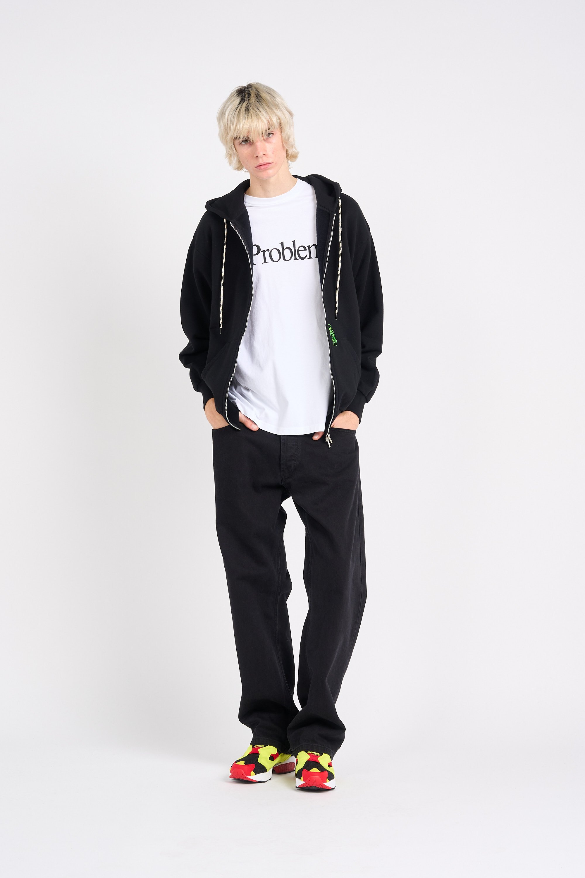 Hoodie zippé NO PROBLEMO Noir