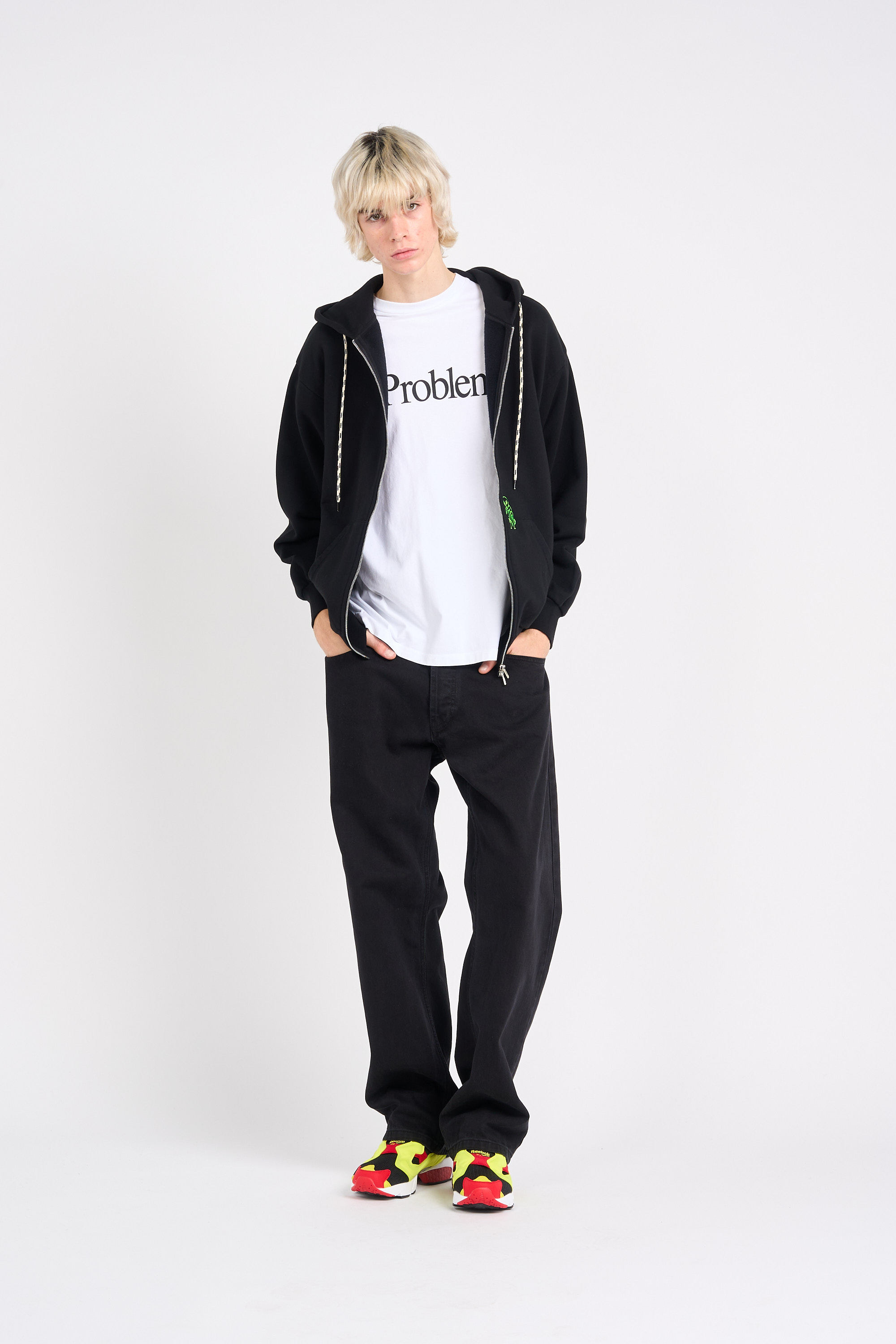 zip-up hoodie Black