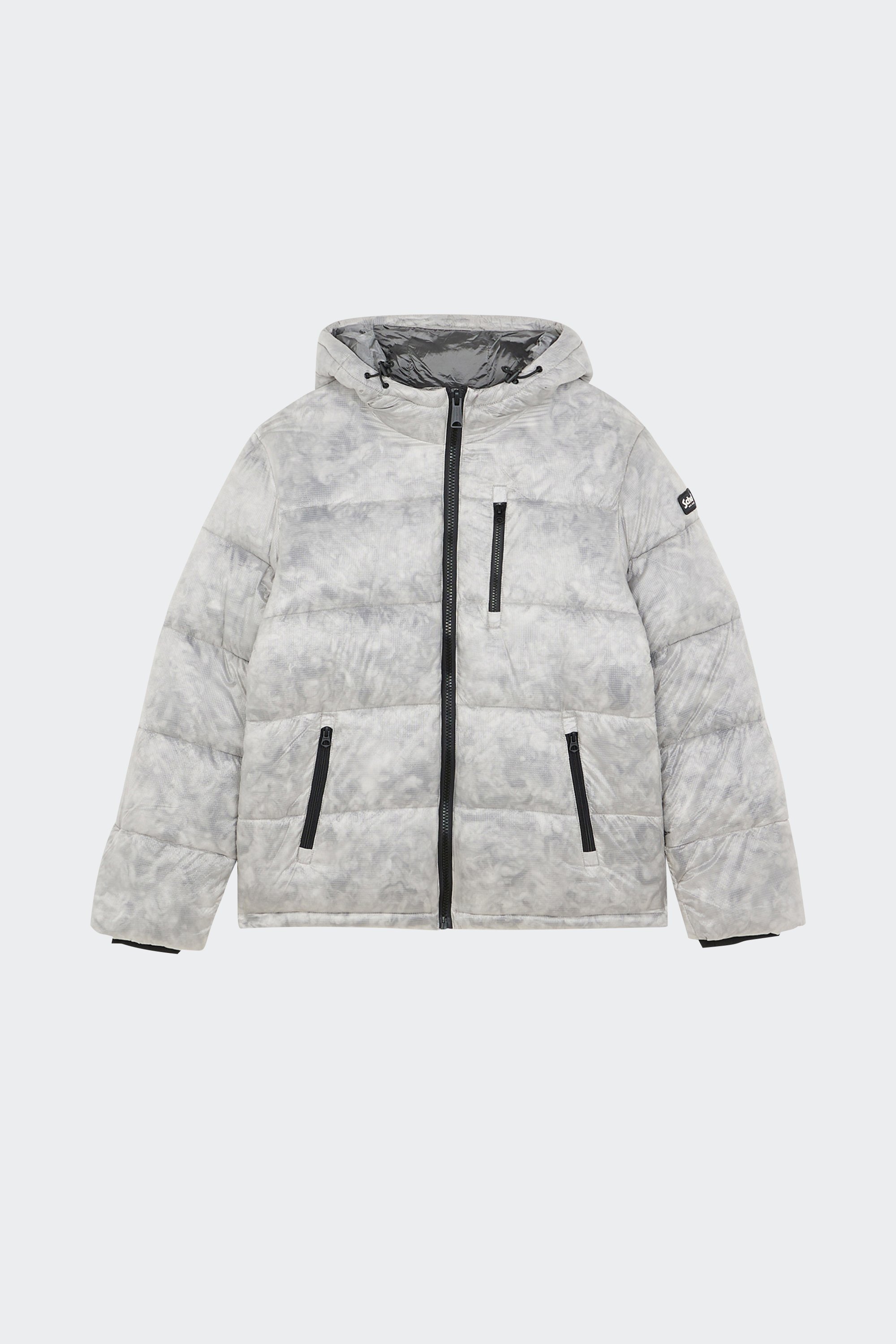 Lightweight quilted padded jacket with high neck | Grey by SCHOTT Lightweight quilted padded jacket with high neck Grey