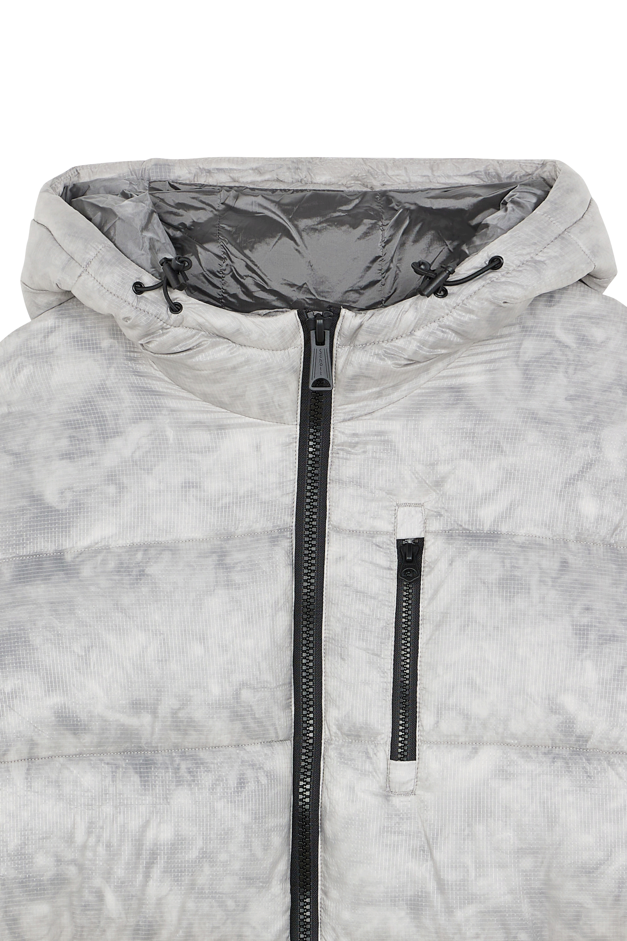 Lightweight quilted padded jacket with high neck Grey
