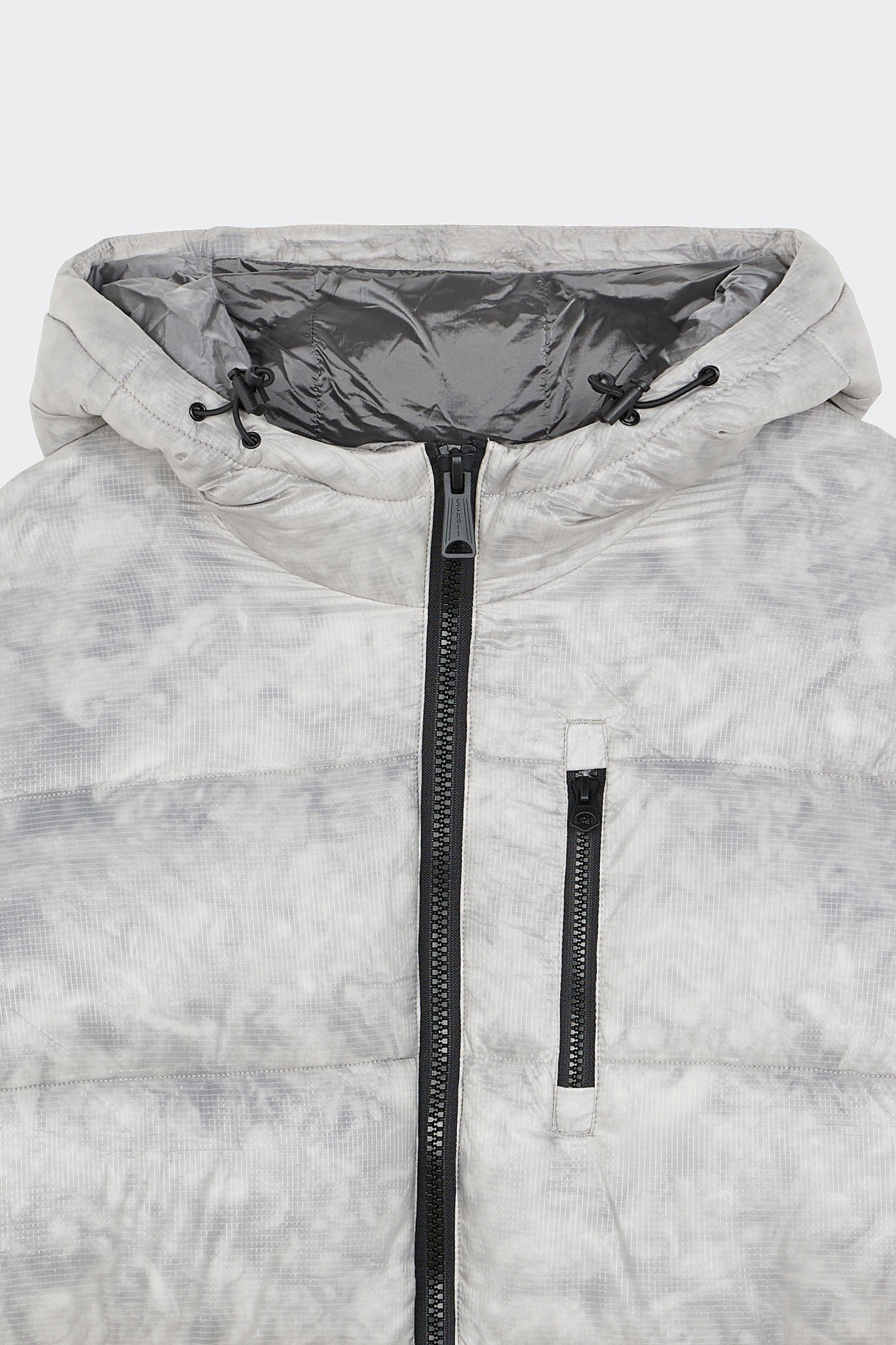 Lightweight quilted padded jacket with high neck | Grey by SCHOTT Lightweight quilted padded jacket with high neck Grey