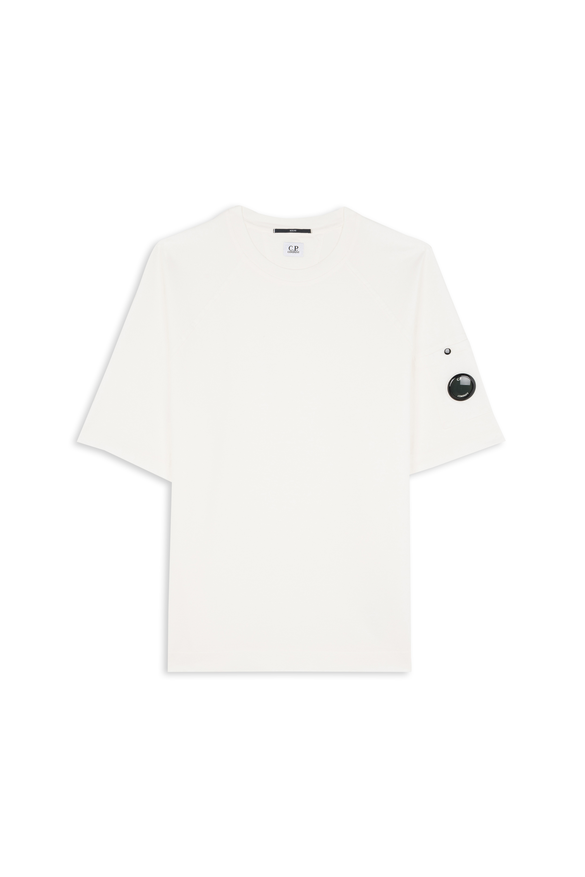 Regular-fit round-neck cotton T-shirt LIGHT FLEECE SHORT SLEEVE SWEATSHIRT Gauze white