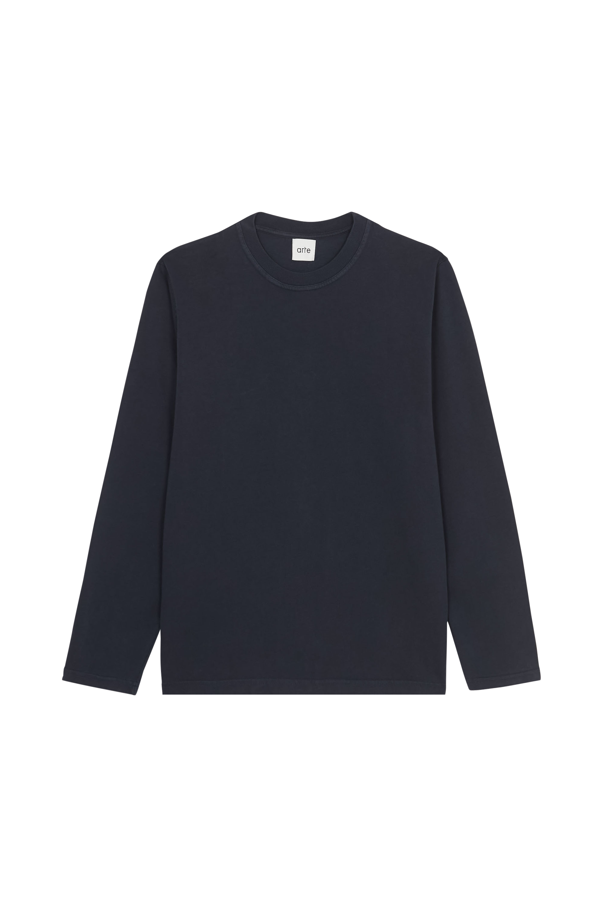 Regular-fit round-neck cotton T-shirt Blue