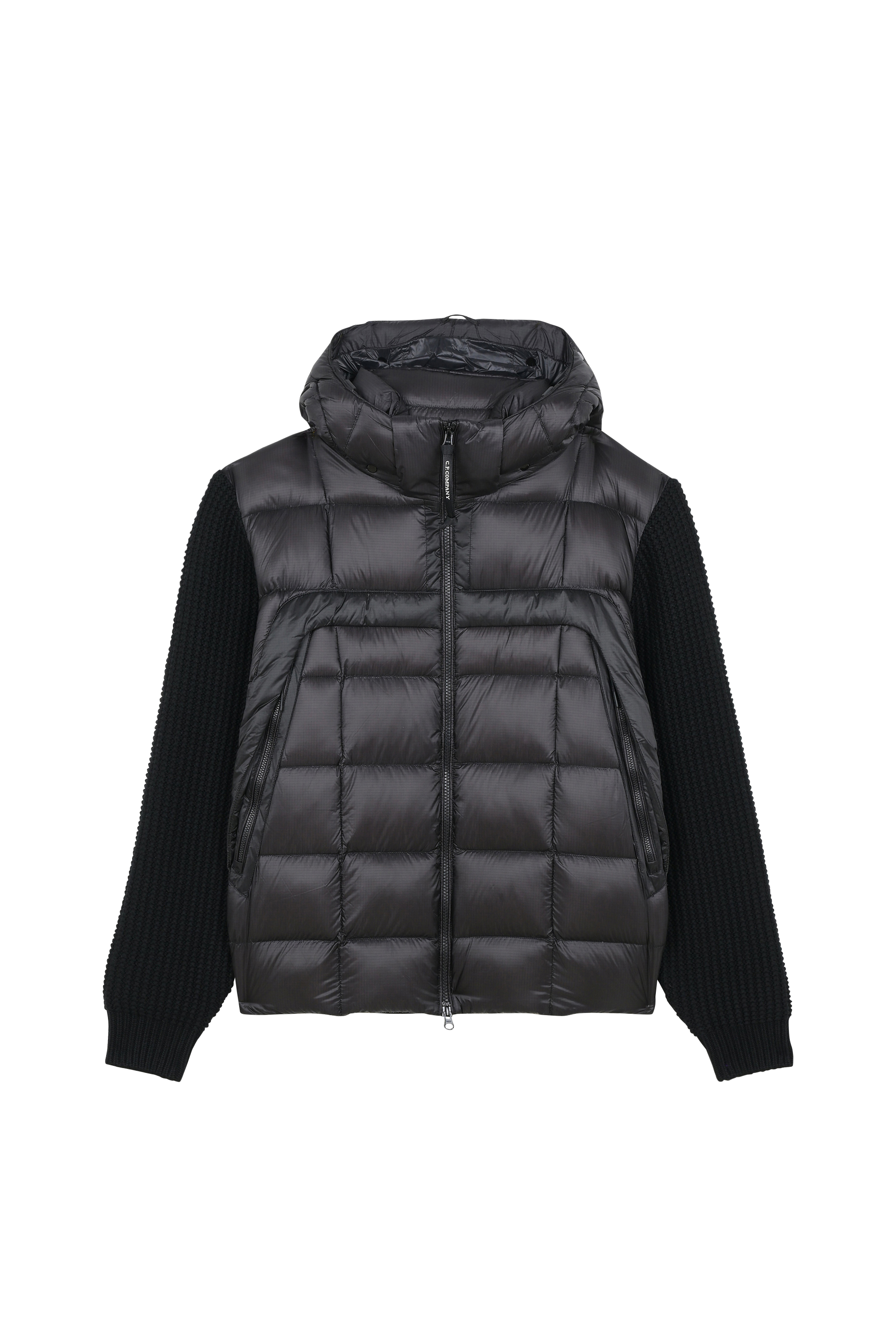Lightweight quilted padded jacket with high neck Black