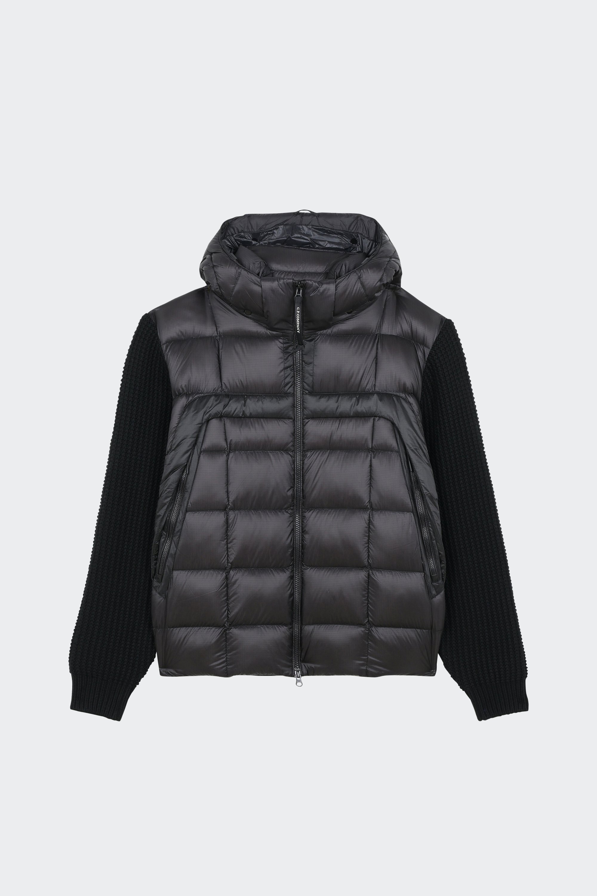 Men Lightweight quilted padded jacket with high neck Knitwear