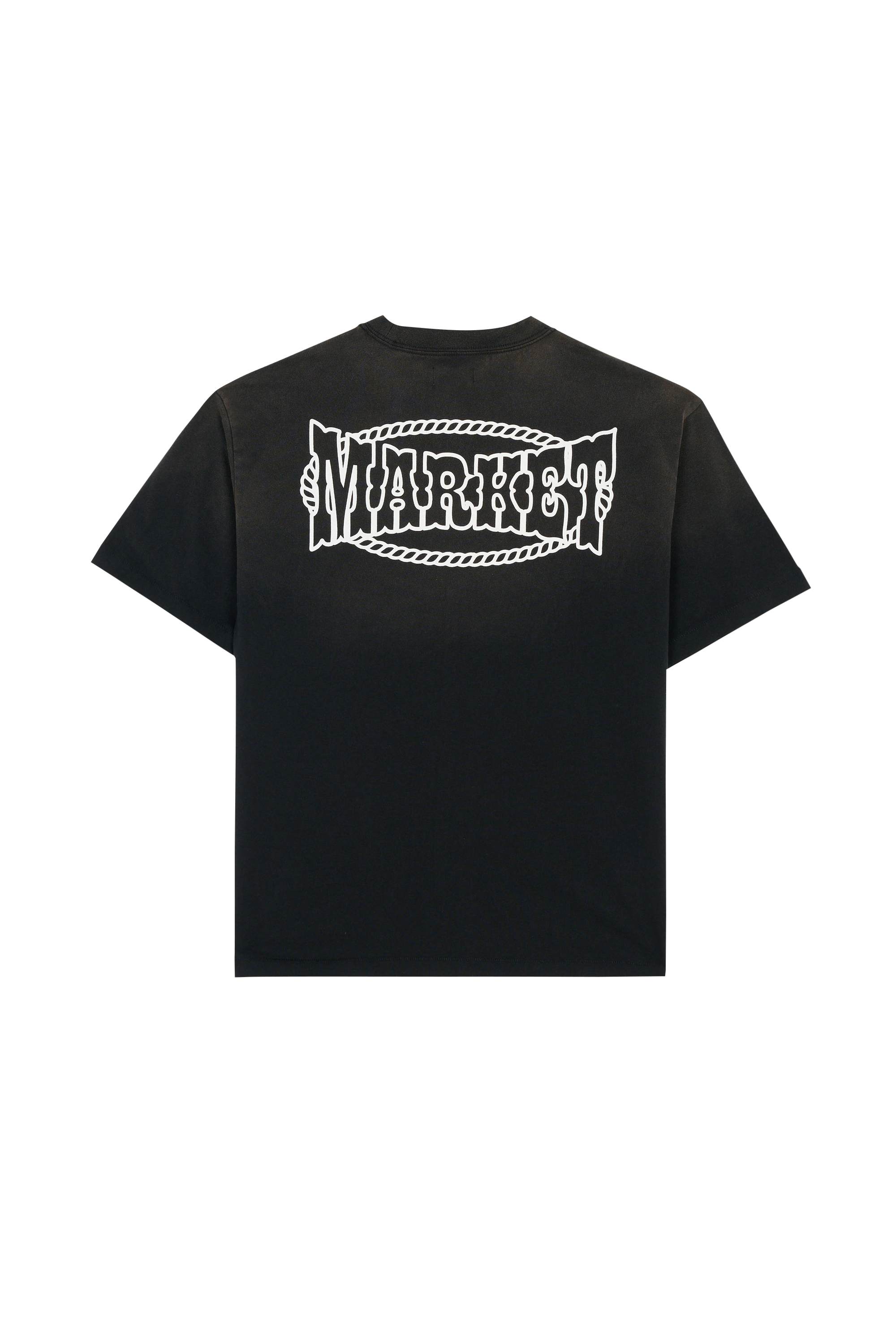 Regular-fit round-neck cotton T-shirt Black