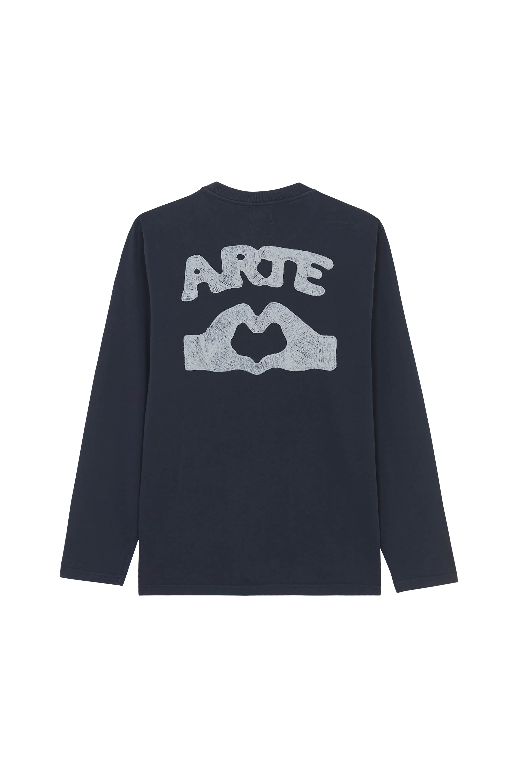 Regular-fit round-neck cotton T-shirt Blue