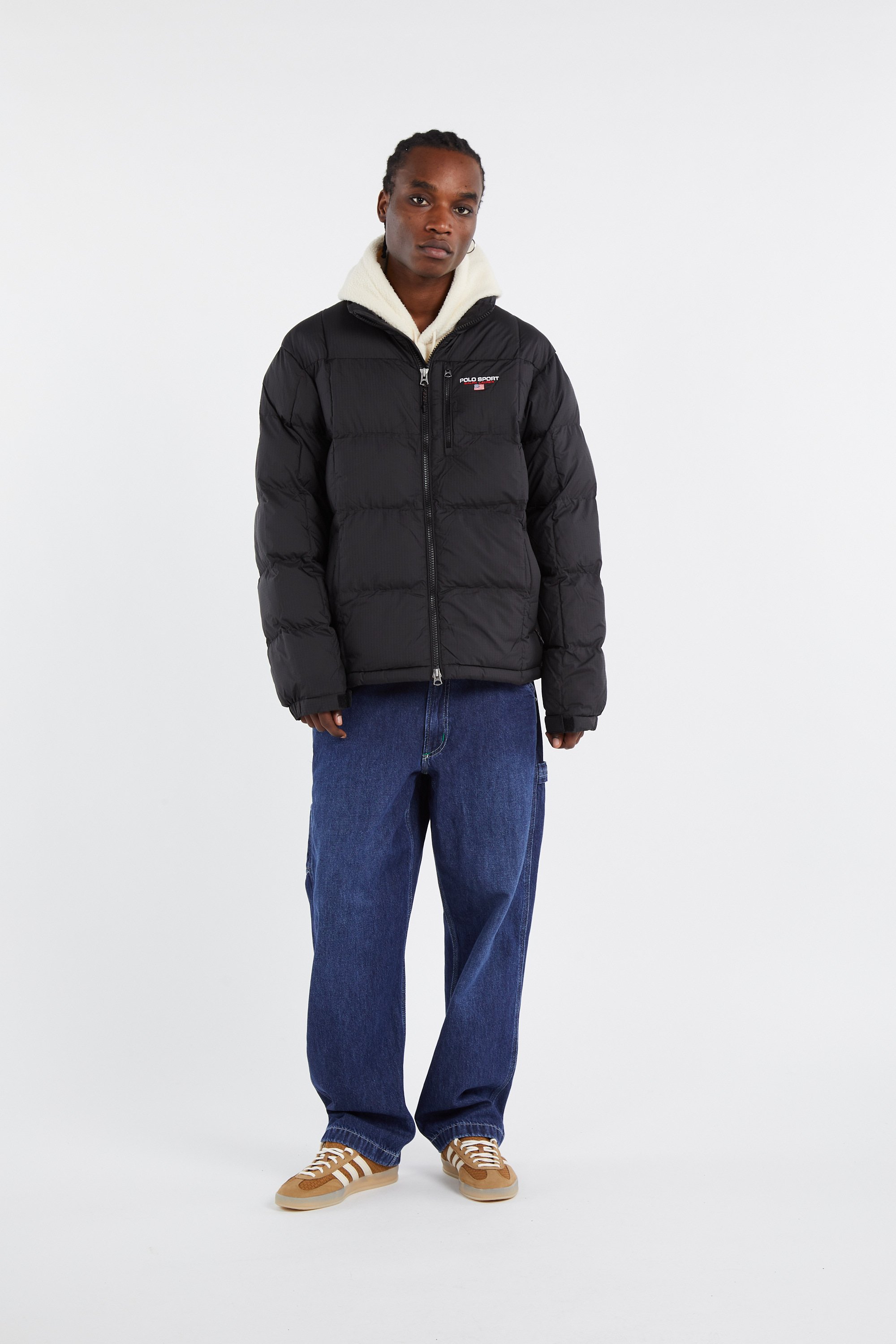 Lightweight quilted padded jacket with high neck POLO RALPH LAUREN Black